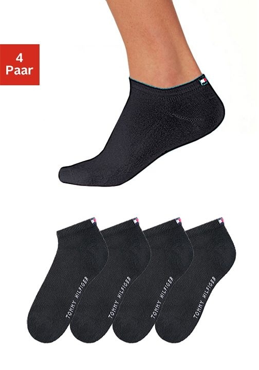 Tommy Hilfiger Sneakersocken, (4 Paar), mit Markenlogo