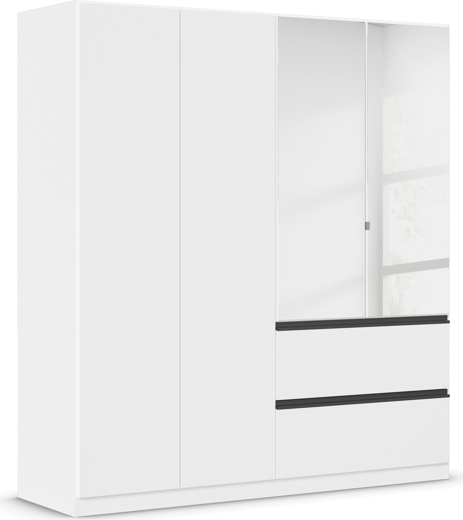 rauch Drehtürenschrank »Kleiderschrank Schrank Garderobe Wäscheschrank COSTA in 3 Breiten«, mit Spiegel, grifflose Front und Push-to-Open Funktion MADE IN GERMANY
