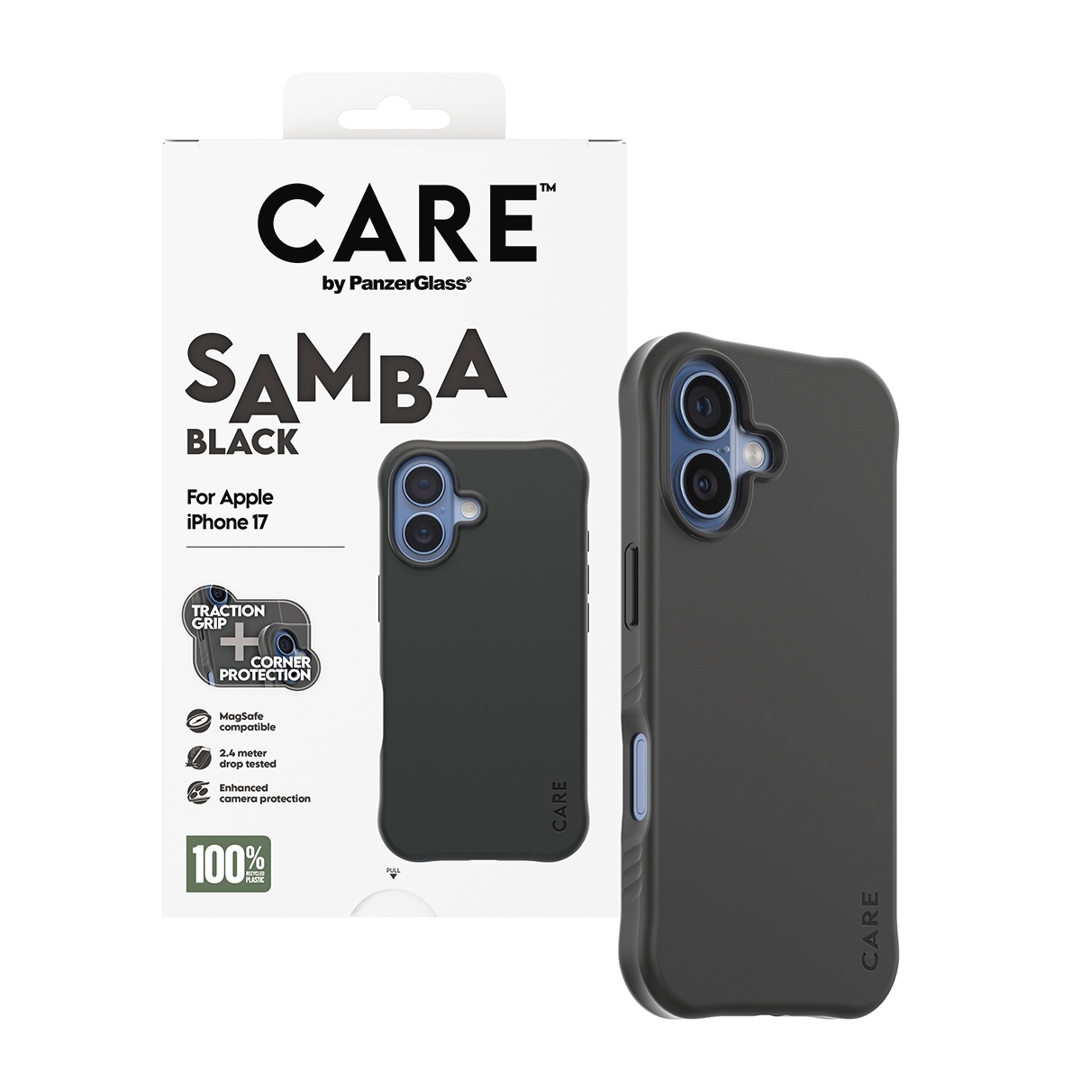 CARE by PanzerGlass Handyhülle »Samba MagSafe Case für Apple iPhone 17« Smartphones Backcover, Schutzhülle, Handyschutzhülle, Case, Schutzcase, stoßfest