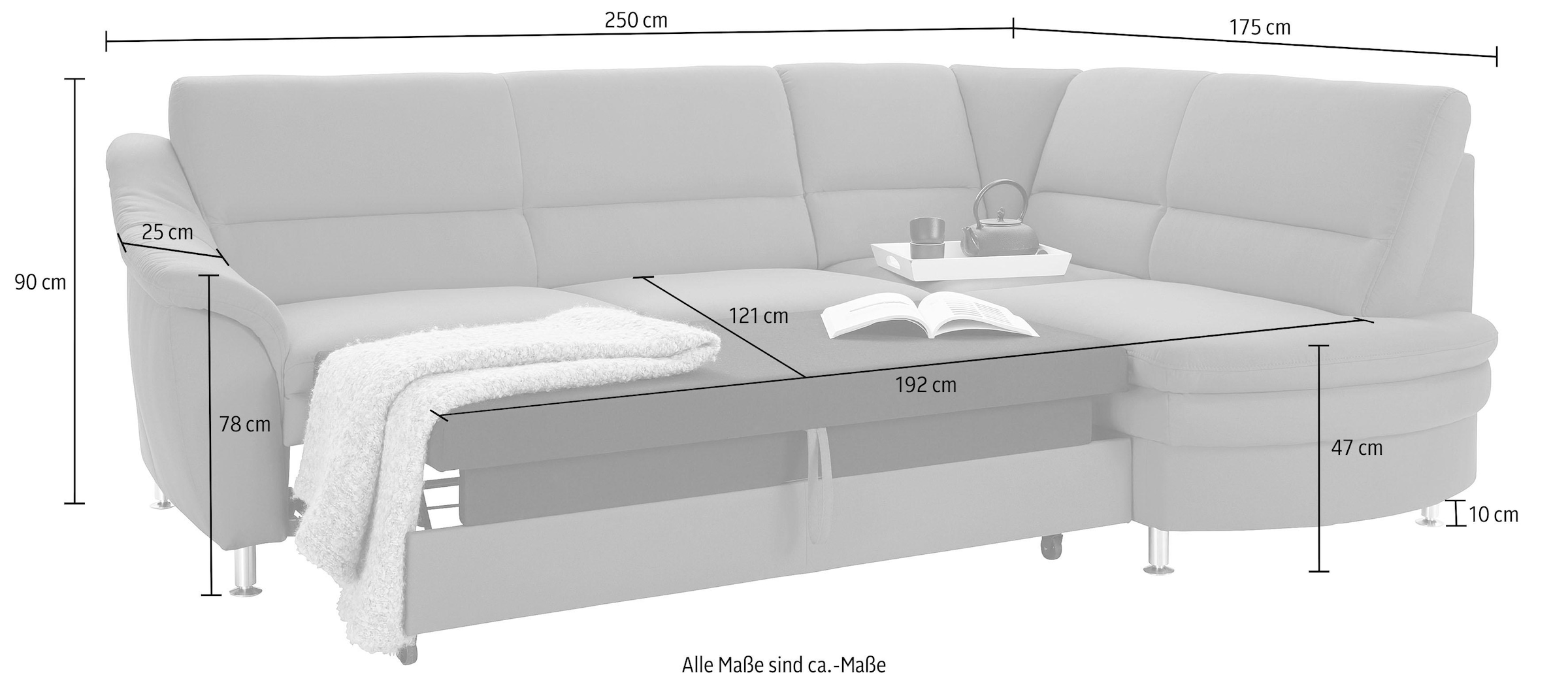 Schubkasten Federkern, auf sit&more mit Bettfunktion Ecksofa, bestellen wahlweise und mit Raten