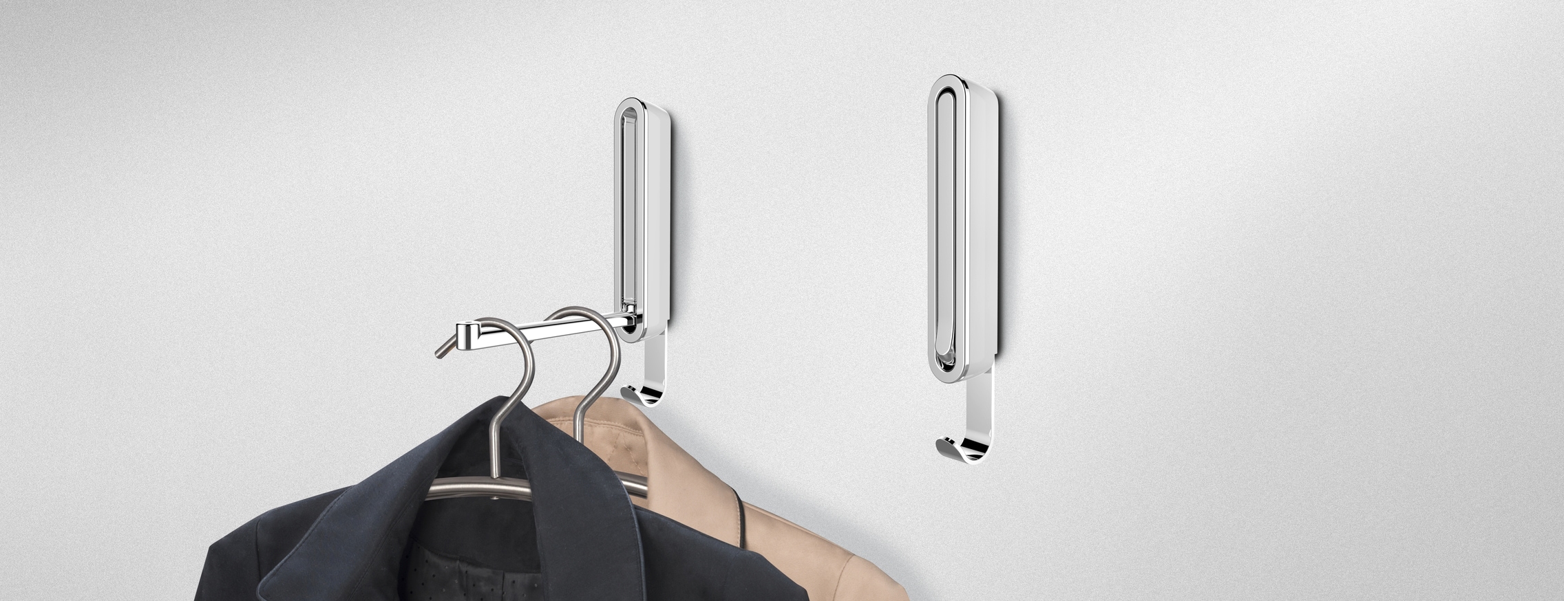 WENKO Klapphaken »Premium Sigma«, im ovalen Premium-Design aus stabilem Kunststoff