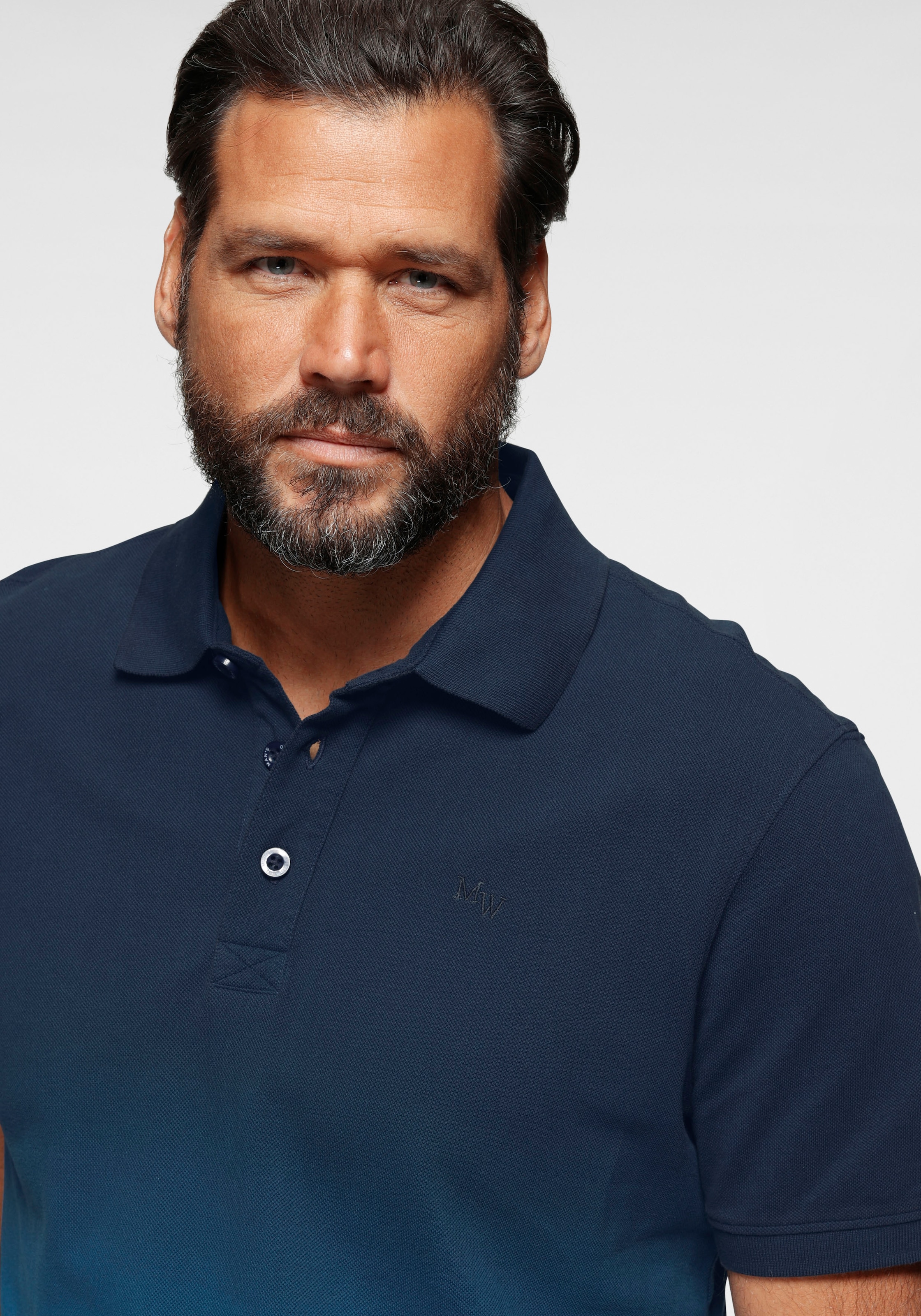 Man's World Poloshirt, Kurzarm, mit Polokragen, aus Piqué-Stoff, mit stilvoller Stickerei