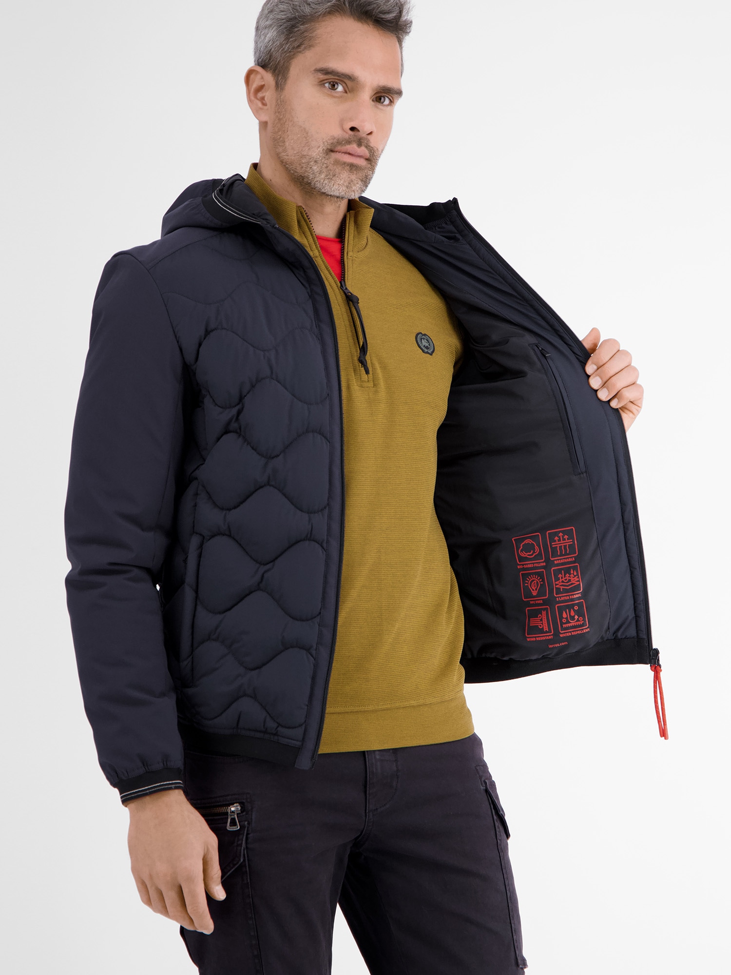 LERROS Outdoorjacke »Softshell-Hybrid Blouson« mit Kapuze