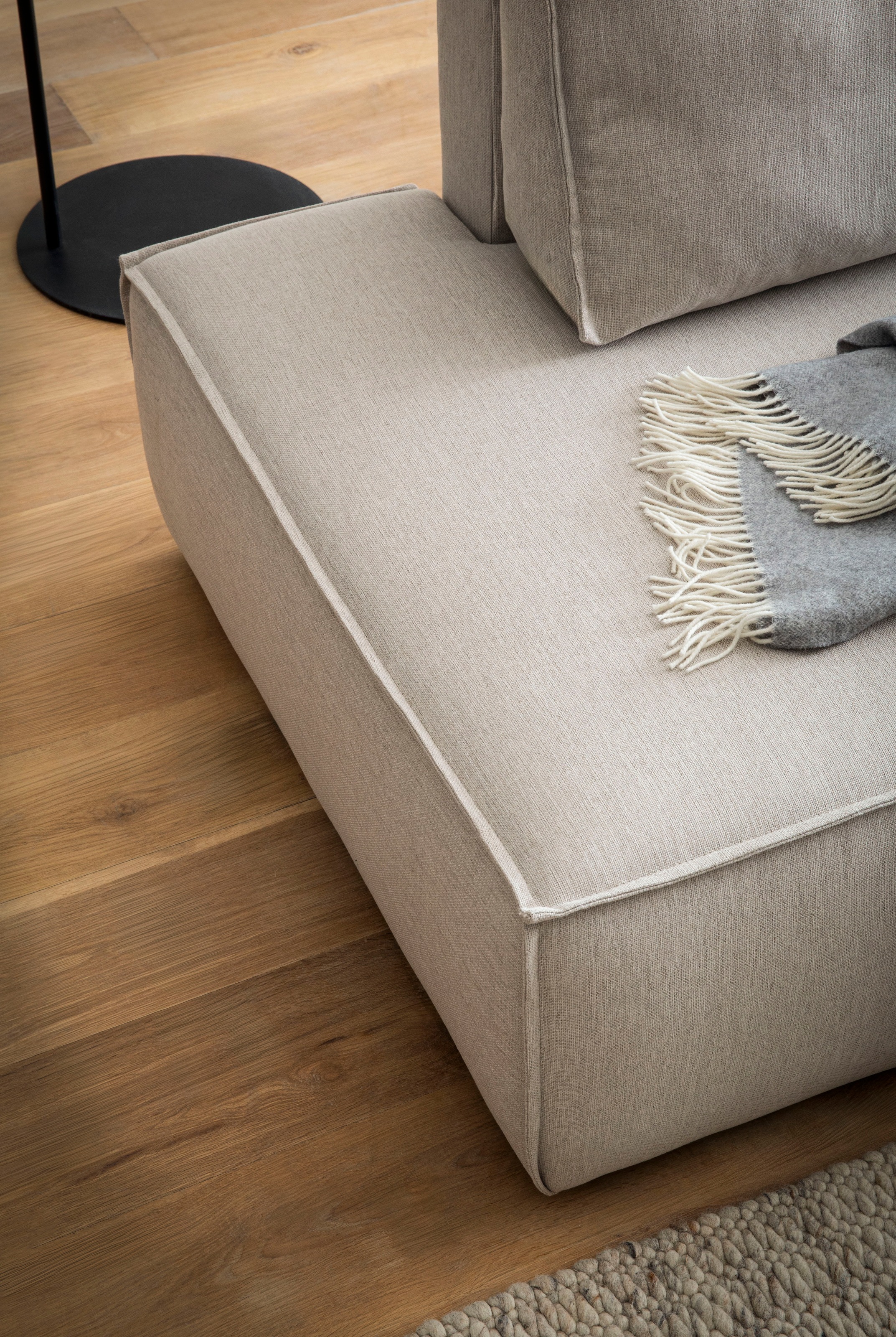 Home affaire Ecksofa »SHERWOOD, Schlafsofa in L-Form offen (275cm), Cord, Leinenoptik«, Schlaffunktion und Bettkasten, Kedernaht, hoher Sitz- & Liegekomfort
