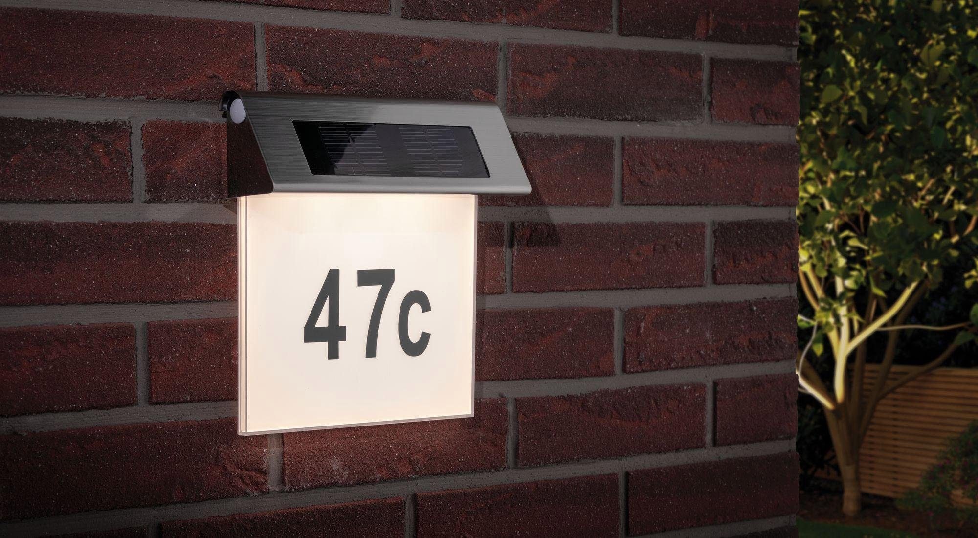 Paulmann LED Außen-Wandleuchte »Hausnummer« LED-Modul Warmweiß LED-Modul