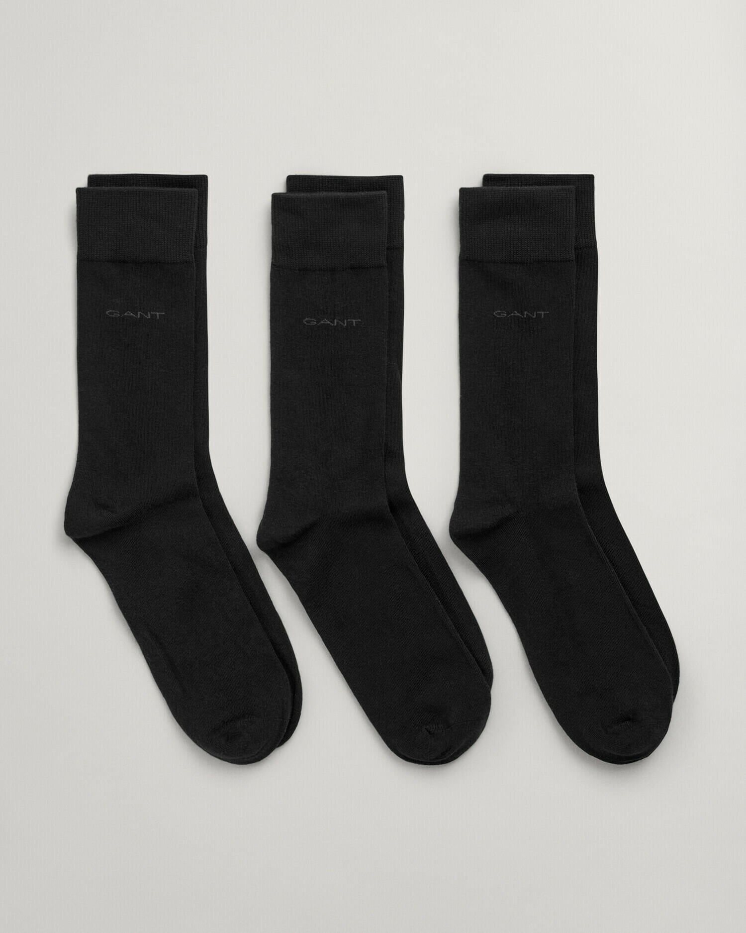 Gant Basicsocken »SOFT COTTON SOCKS 3-PACK«, (Packung, 3 Paar, 3), mit Logodruck am Knöchel