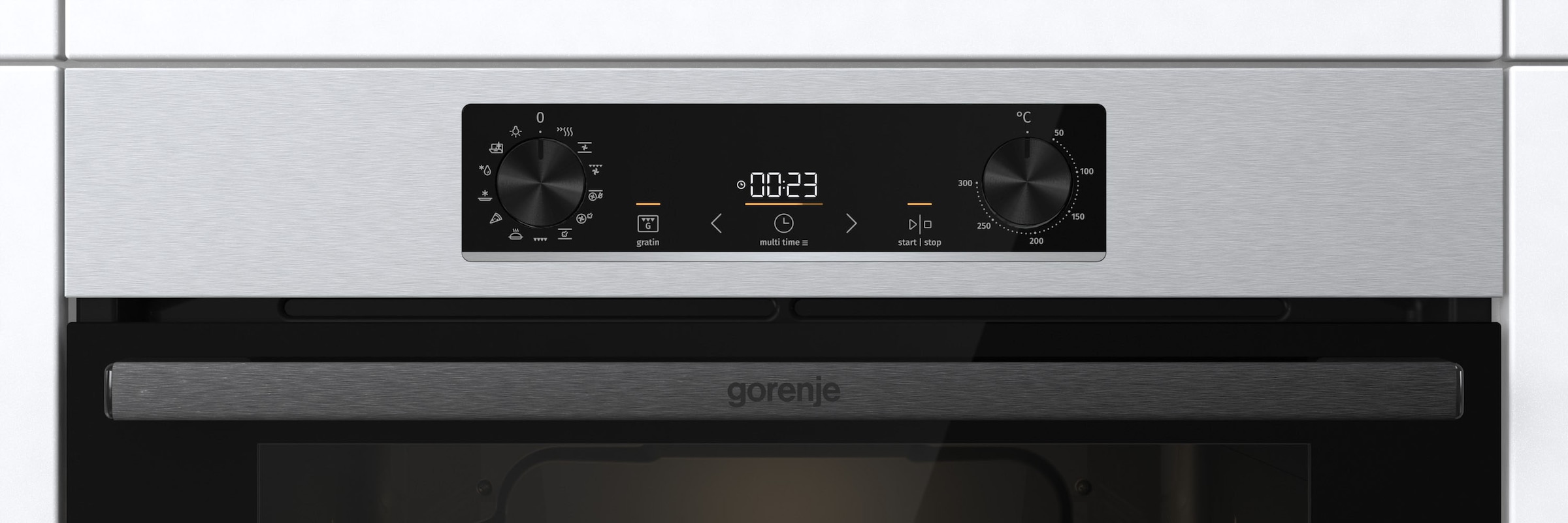 GORENJE Backofen-Set »Pacific Backofen-Set Basic Induktion 2021«, mit 1-fach-Teleskopauszug, Aqua Clean, (Set, 2 St.), AirFry-Funktion & Induktionskochfeld