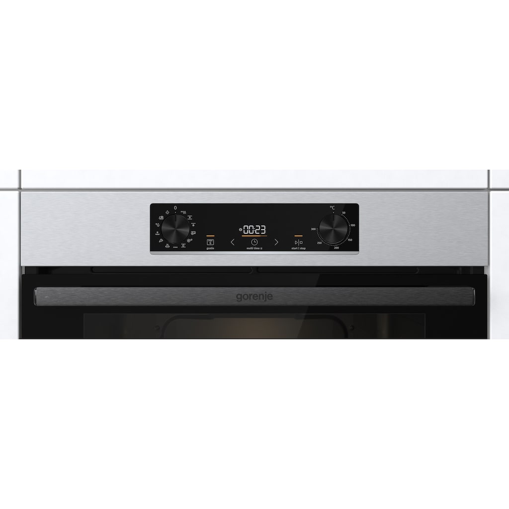 GORENJE Backofen-Set »Pacific Backofen-Set Basic Induktion 2021«, Pacific Backofen-Set Basic Induktion 2021, mit 1-fach-Teleskopauszug, Aqua Clean, (Set, 2 St.), AirFry Backofen & Induktionskochfeld