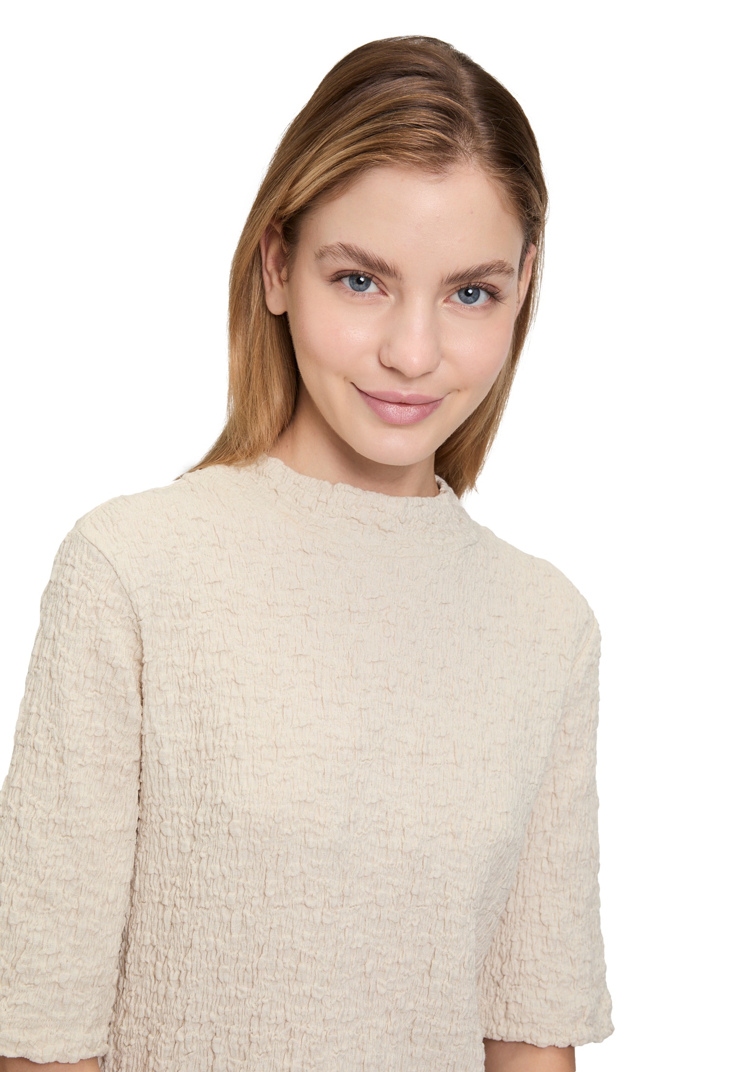 Betty Barclay Langarmshirt »Strukturshirt mit Stehkragen«