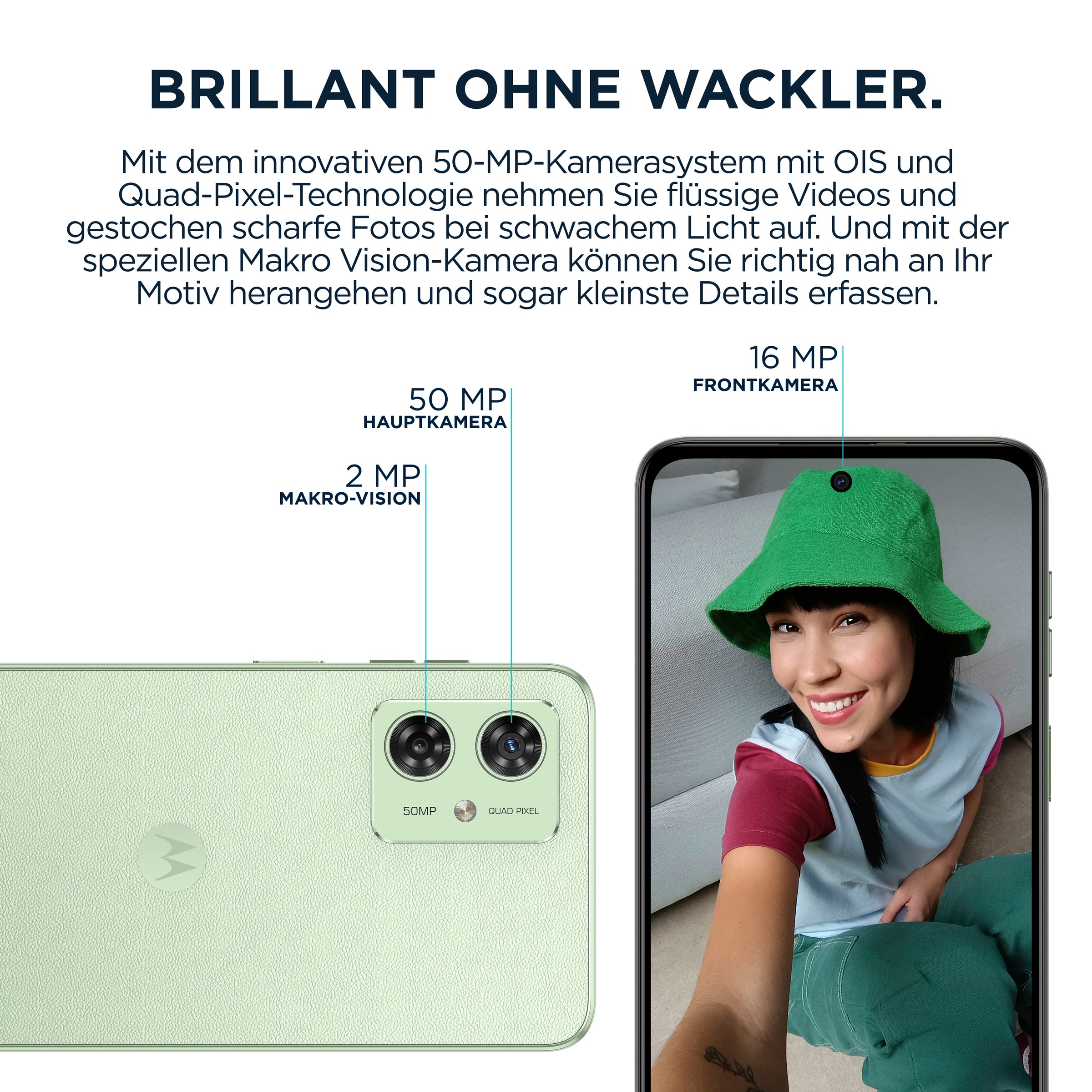 Motorola Smartphone »MOTOROLA moto g54«, mint grün