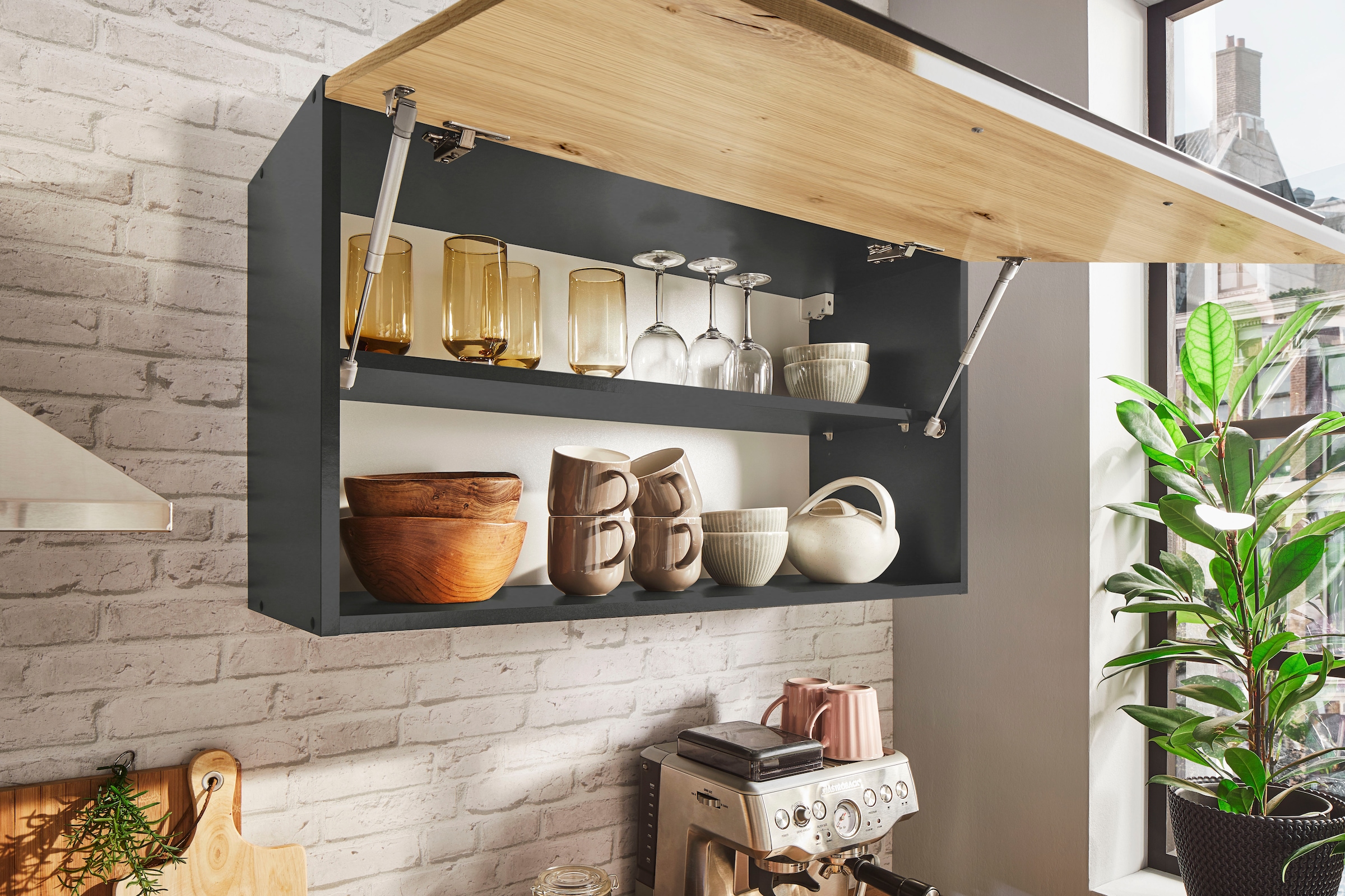 BASIC by Balculina Küchenzeile »Jazz«, Breite 260 cm, wahlweise mit E-Geräten
