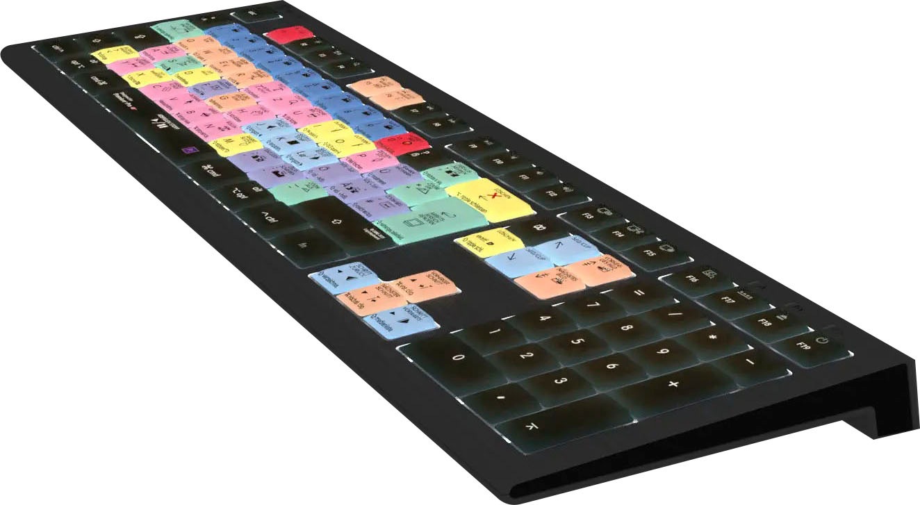 Logickeyboard Tastatur »Adobe Premiere Pro CC Astra 2 DE (Mac)« (USB-Anschluss | Ziffernblock)