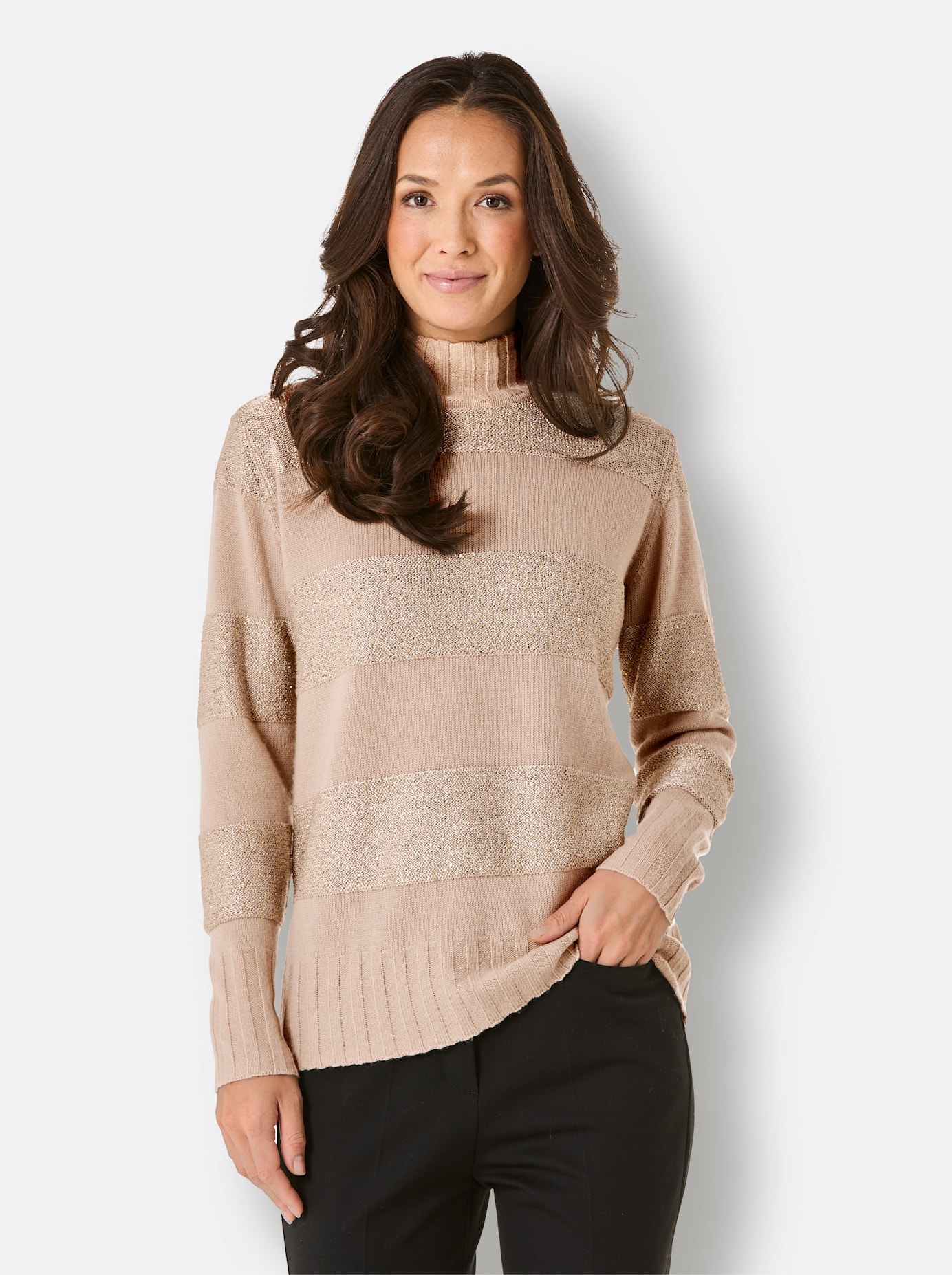 CREATION L PREMIUM Stehkragenpullover »Merino-Kaschmir-Pullover«