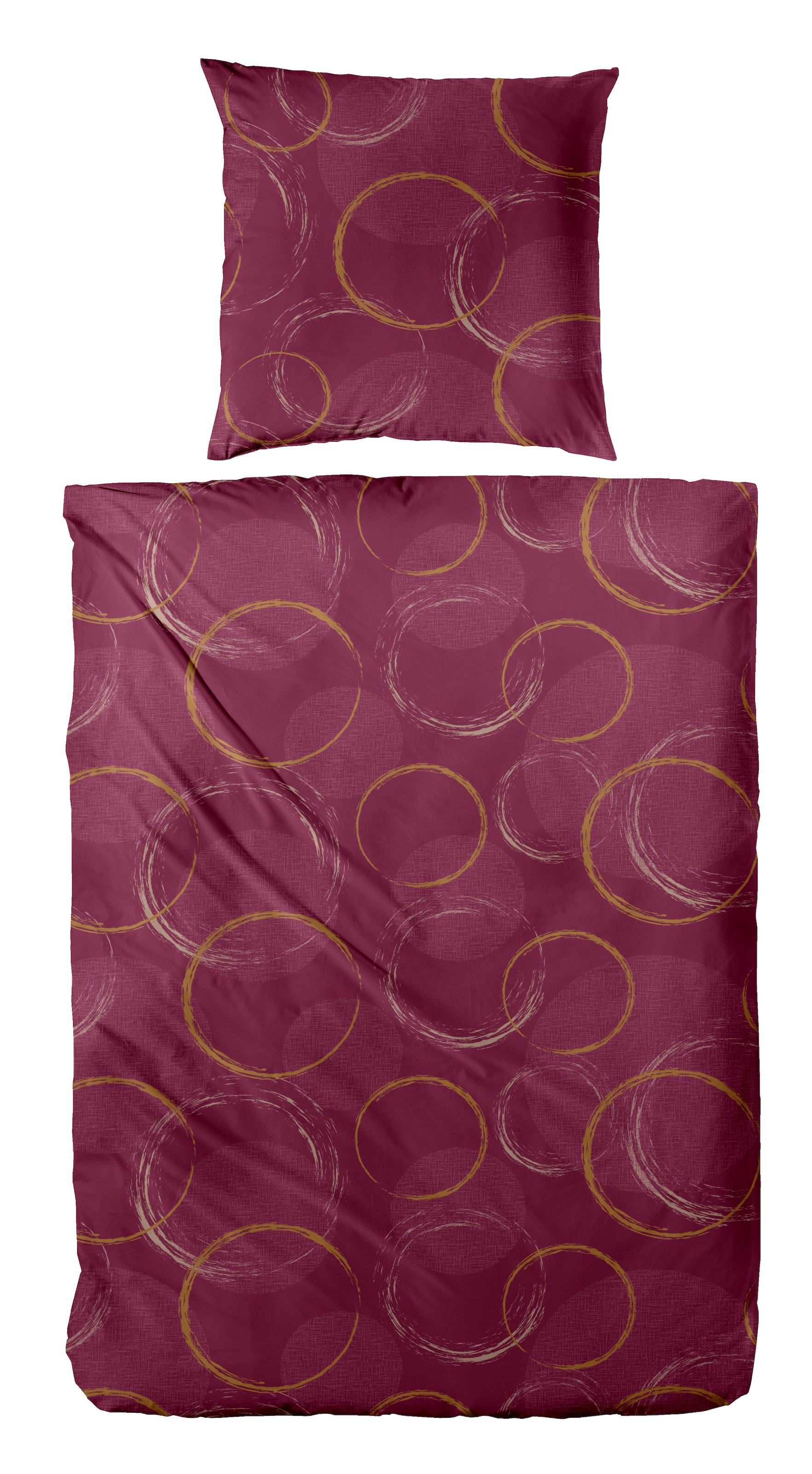 Primera Bettwäsche »Mako-Satin -Bettwäsche Trace« 2 Stk. mit frischem Kreismuster