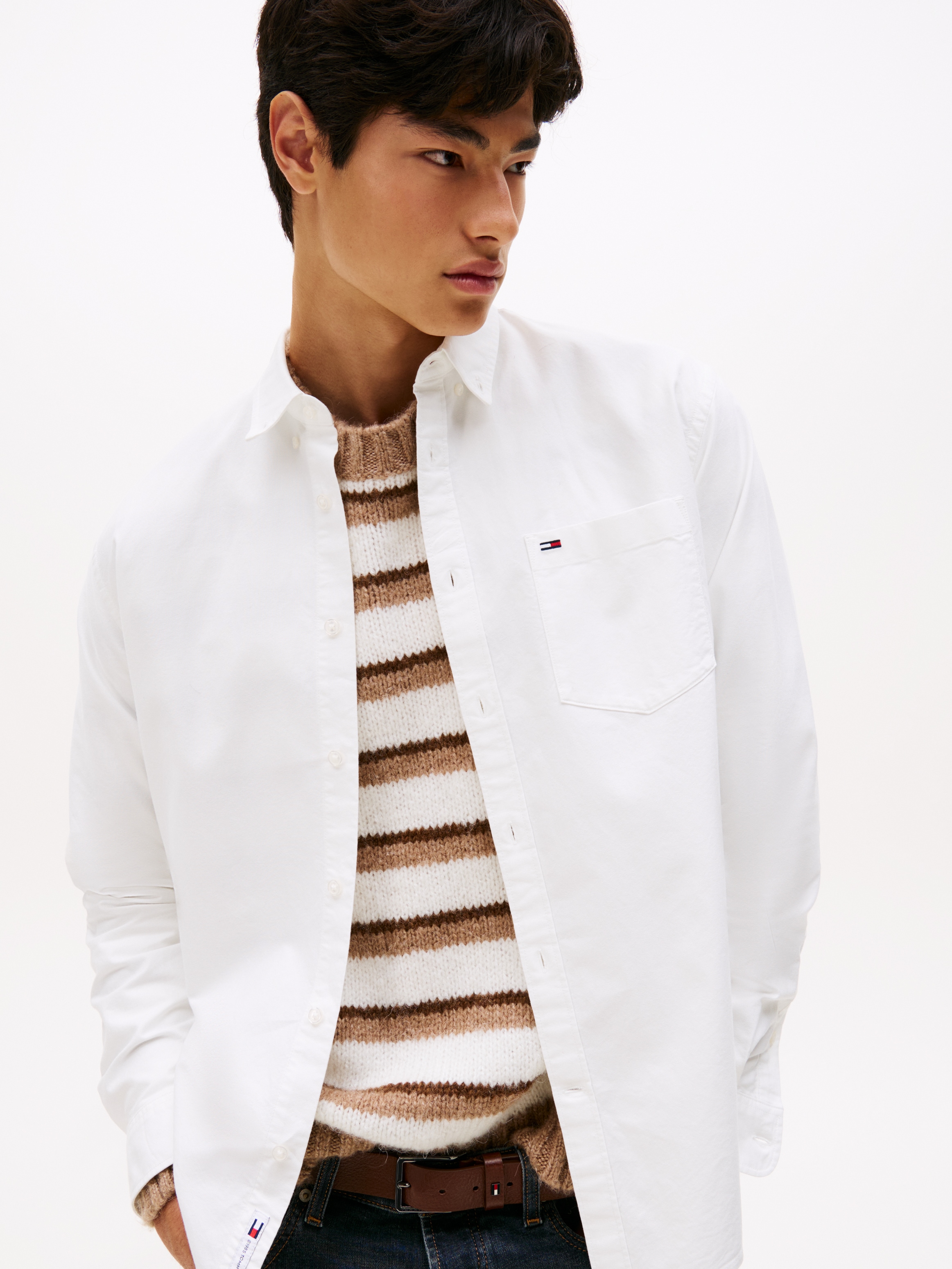 Tommy Jeans Langarmhemd »TJM OXFORD«, relaxed fit, Button-down-Kragen