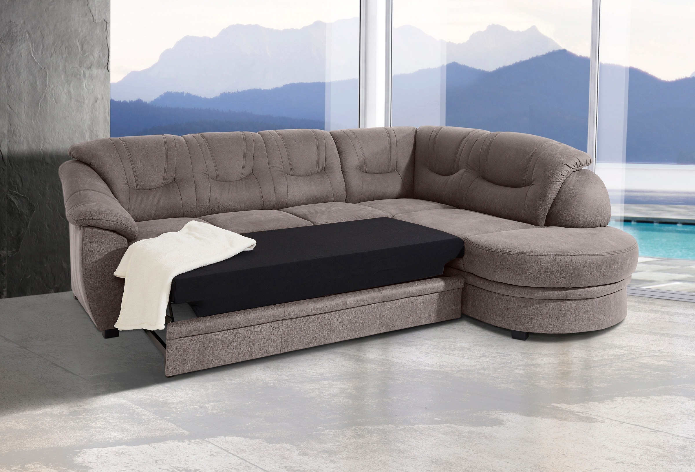 sit&more Ecksofa »Savoni L-Form«, wahlweise mit Bettfunktion