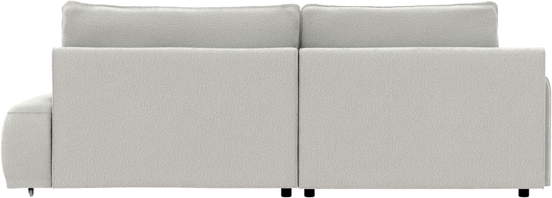 TRENDMANUFAKTUR Ecksofa »Fordon II, Schlafsofa mit Bettkasten, Couch in L-Form, Breite 250 cm«, in Struktur fein LEO, haustierfreundlich, wollweiß, Armlehne links