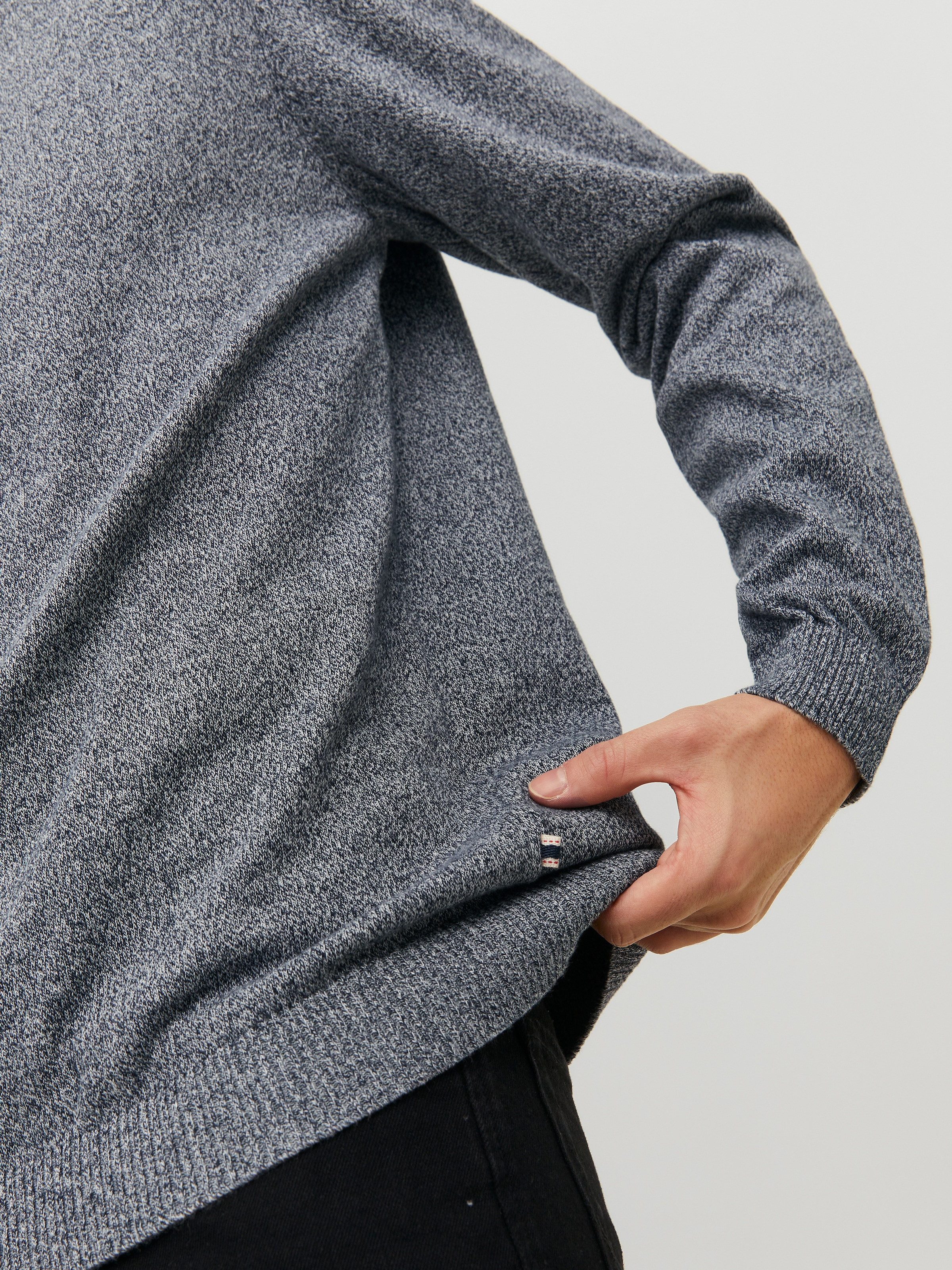 Jack & Jones Rundhalspullover »JJEBASIC mit Rundhals, ideal für Job und Freizeit«, unifarben, modisch, slim fit, Baumwolle, Rundhals
