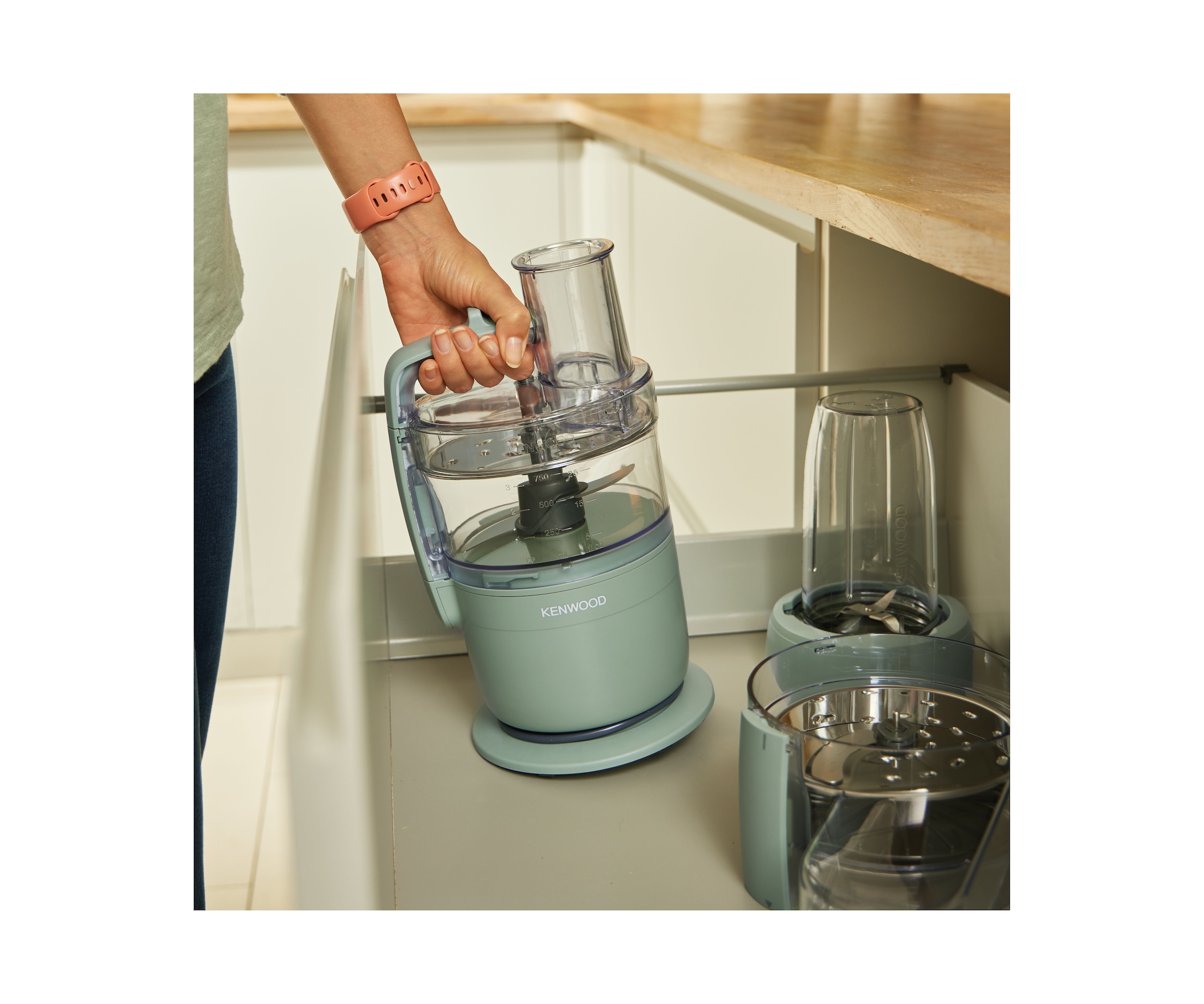 Kenwood Küchenmaschine »MultiPro Go FDP23.380GY« Für Smoothies, zum Schneiden, Reiben, Pürieren und  Teig Kneten