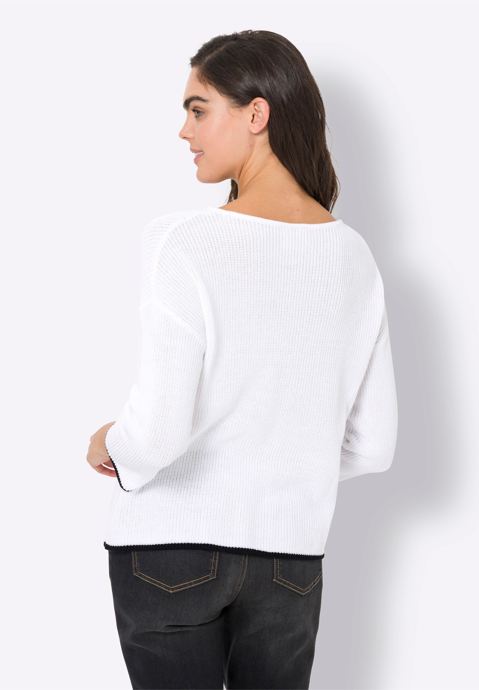 heine Strickpullover »Pullover Strickpullover mit 3/4-Ärmeln«
