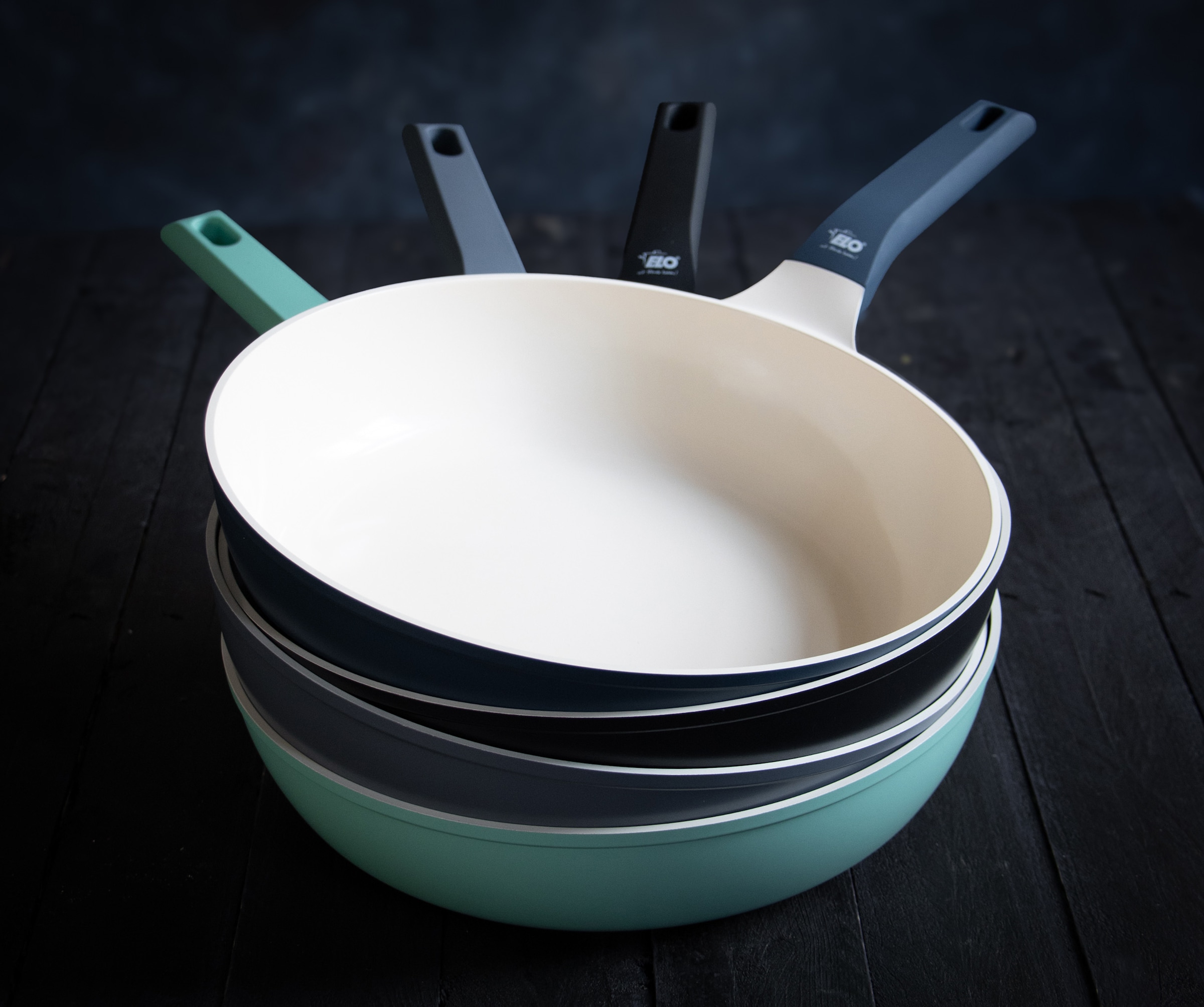 Elo Basic Schmorpfanne »Colorio Pastell« Aluminiumguss 1 tlg. Außen farbig Silikon Polyester beschichtet