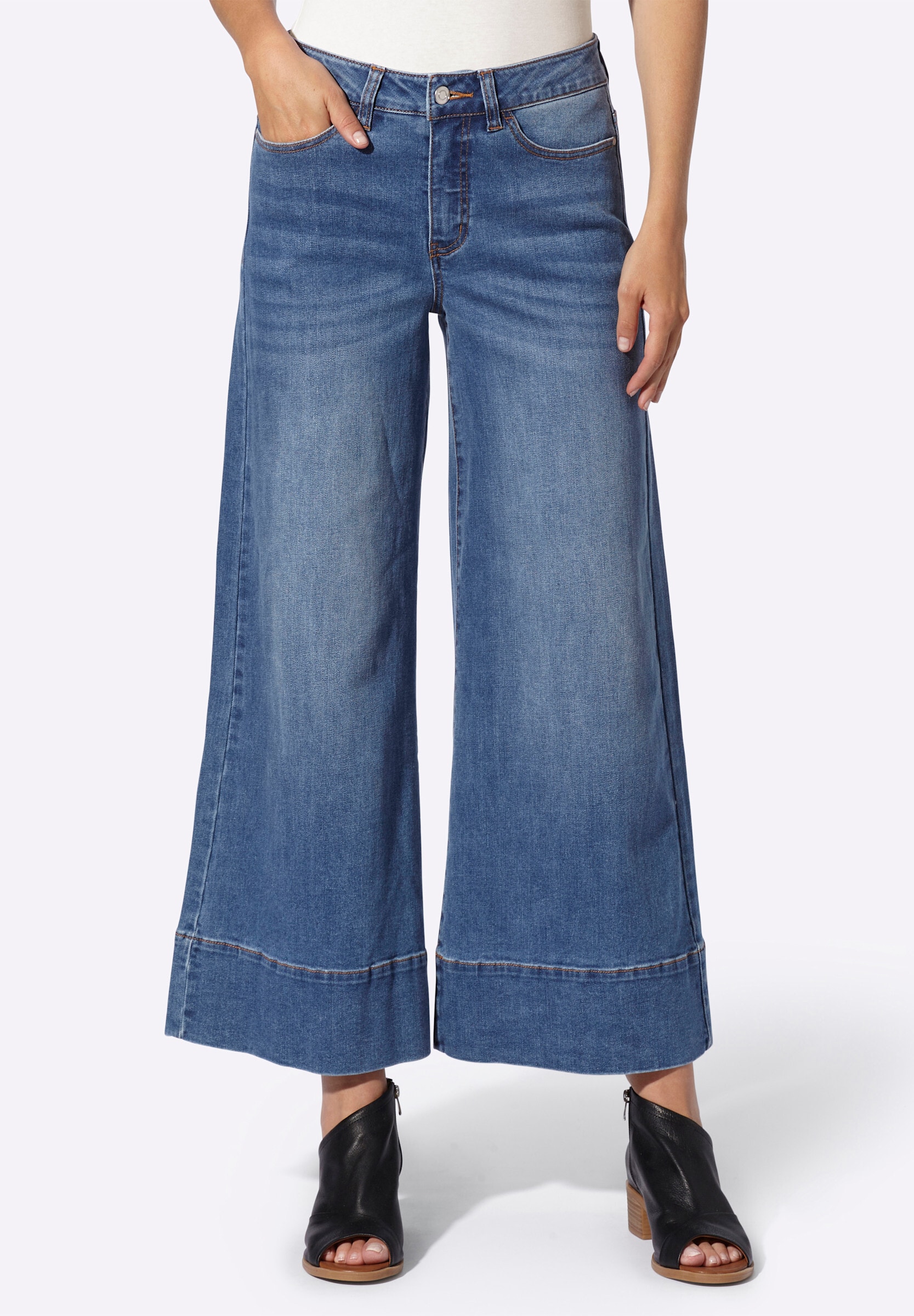 heine 5-Pocket-Jeans »Push-up-Jeans 5-Pocket-Jeans im Culotte-Schnitt«