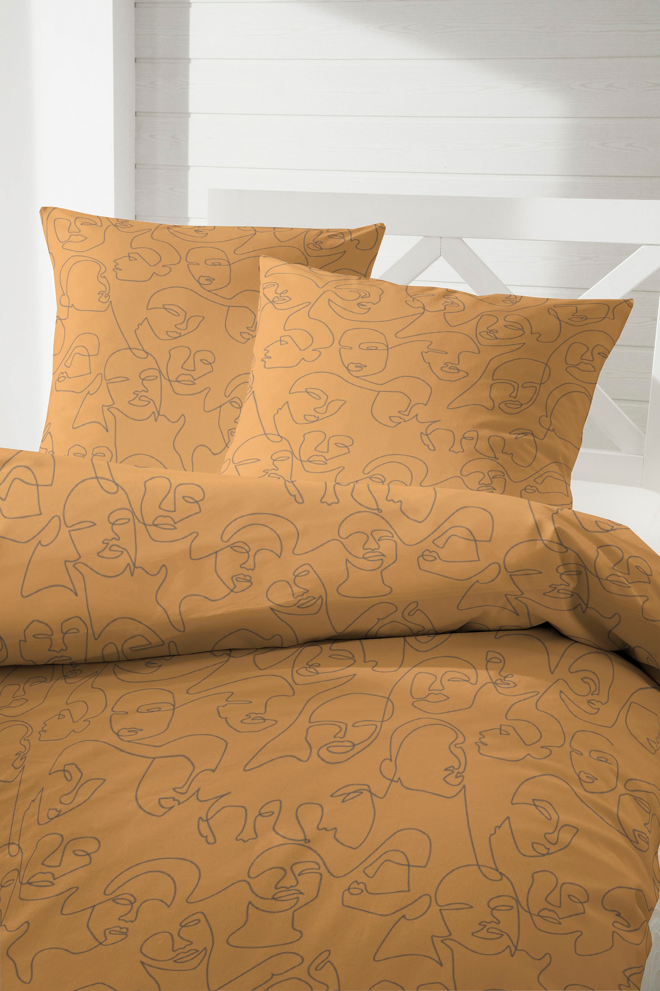 Primera Bettwäsche »Feinbiber-Bettwäsche Incognito« 2 Stk. tlg. Mit einer charakteristischen Two-Tone-Optik