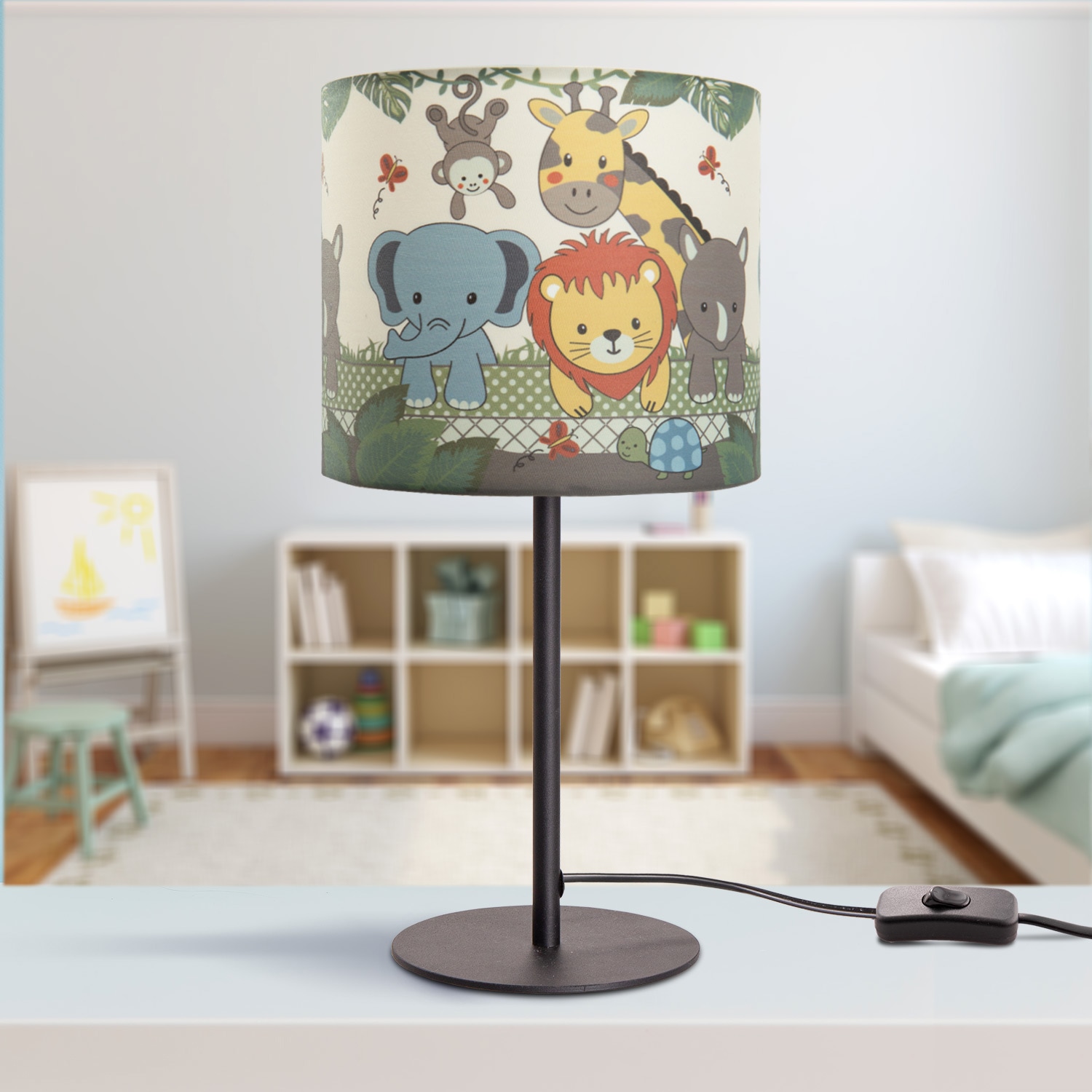 Paco Home Tischleuchte »Diamond 634«, Garantie online Kinderlampe kaufen Jahren Lampe Dschungel-Tiere, LED 3 E14 Kinderzimmer flammig-flammig, | Tischleuchte 1 XXL mit