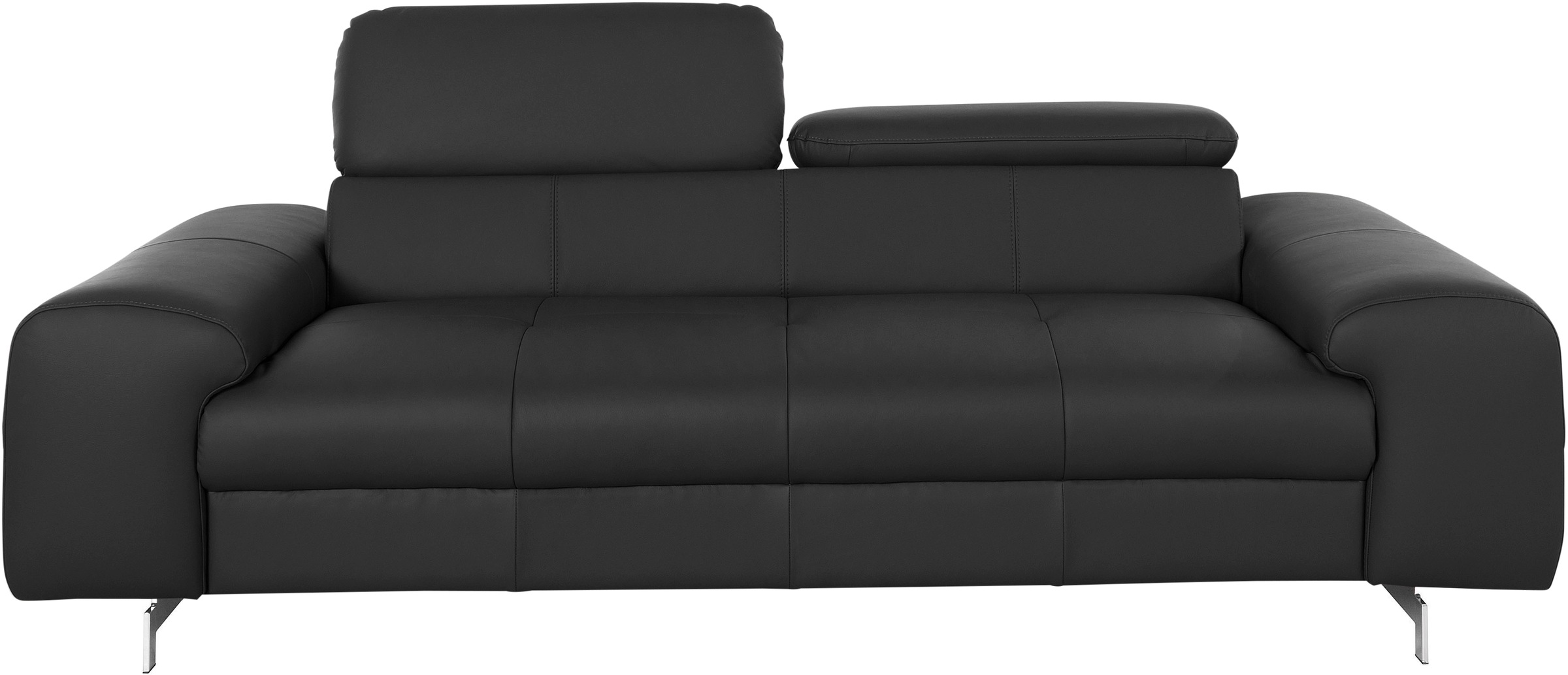 COTTA 3-Sitzer »Chef«, Big-Sofa mit Kopfteilverstellung, edle Metallkufen