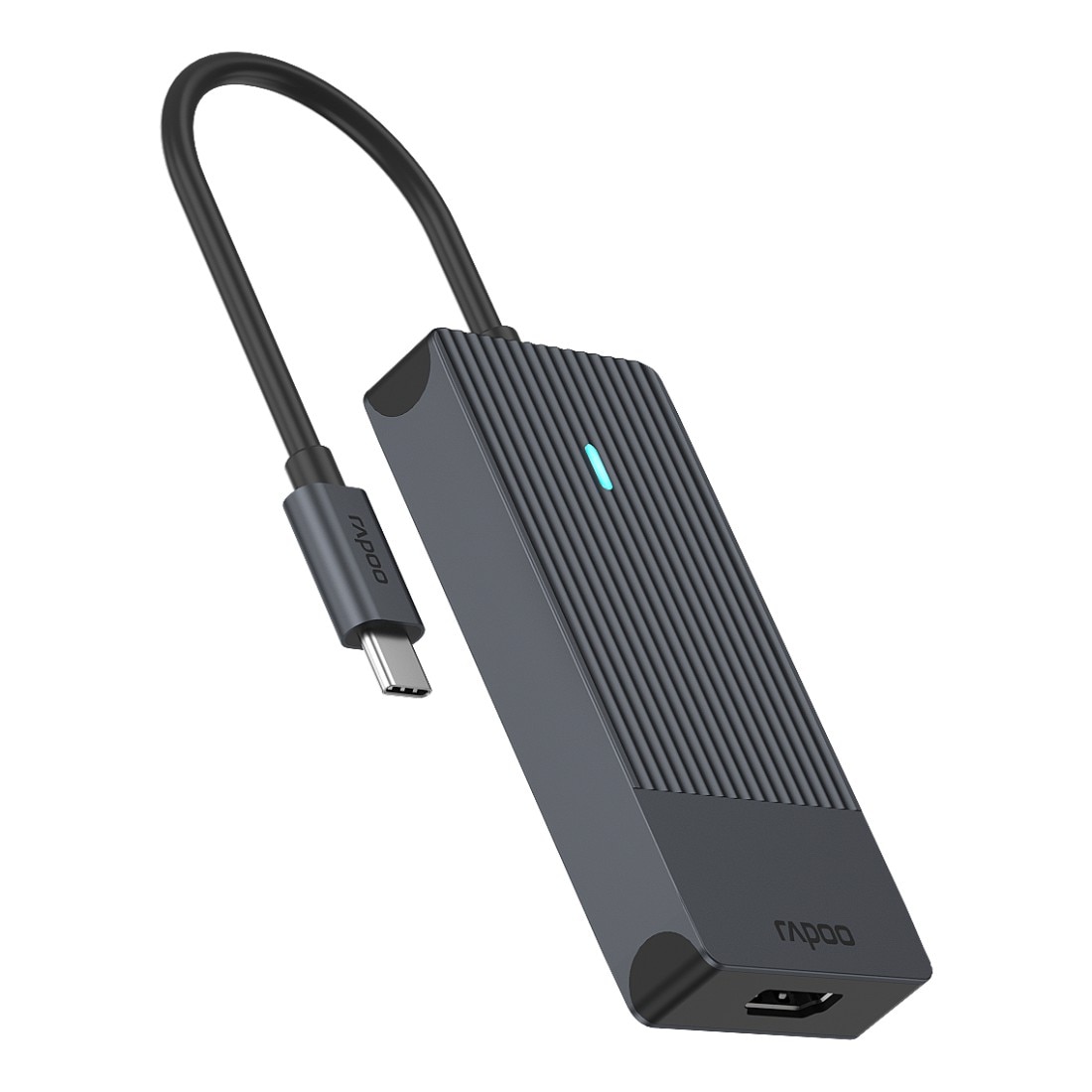 Rapoo USB-Adapter »UCM-2001 USB-C Multiport Adapter, 4in1, Grau«, USB-C zu HDMI-USB 3.0 Typ A, 15 cm