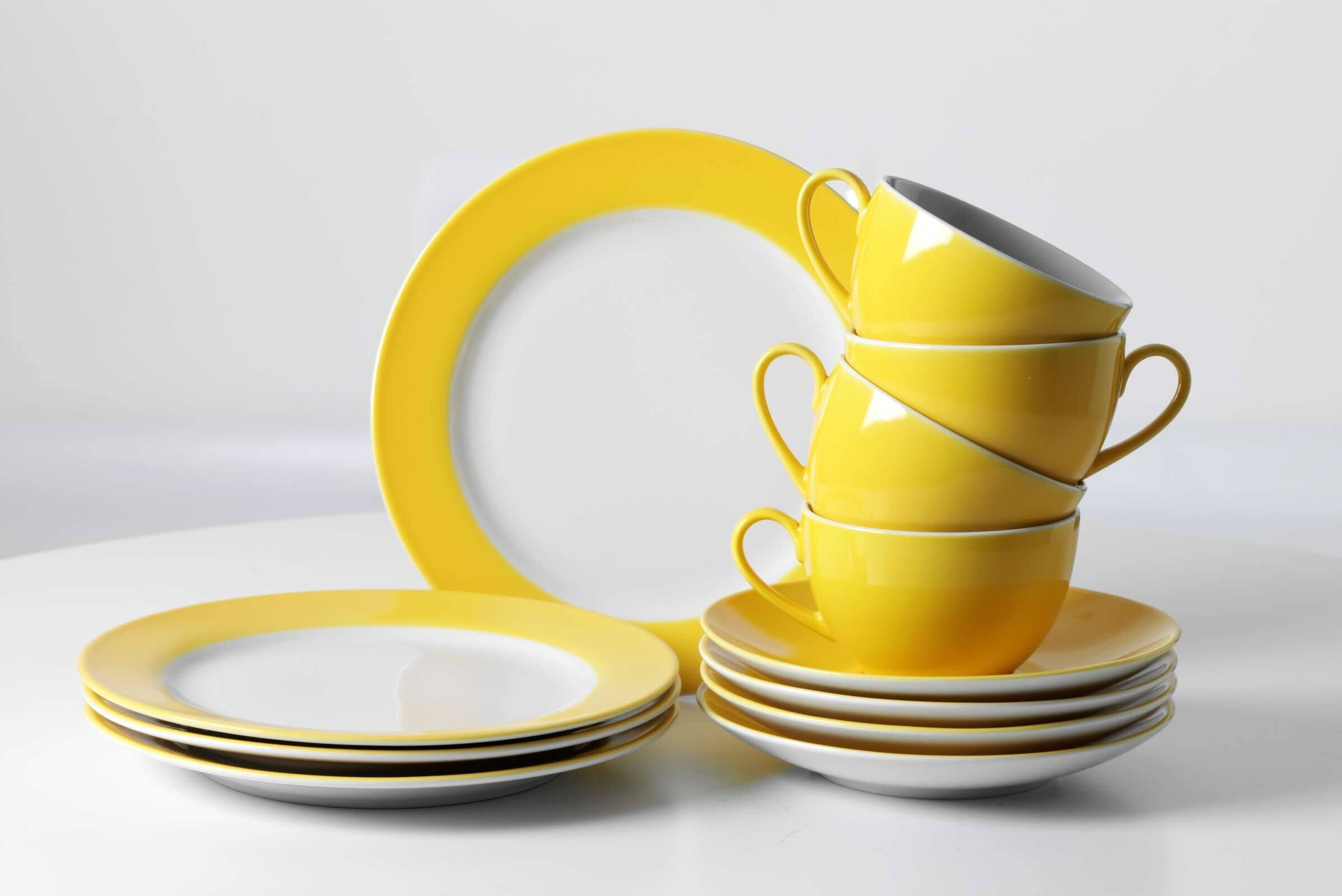 Ritzenhoff & Breker Speiseteller »Speiseteller Doppio ø 27 cm 6er Set bunt« Spülmaschinenfest, Mikrowellensicher