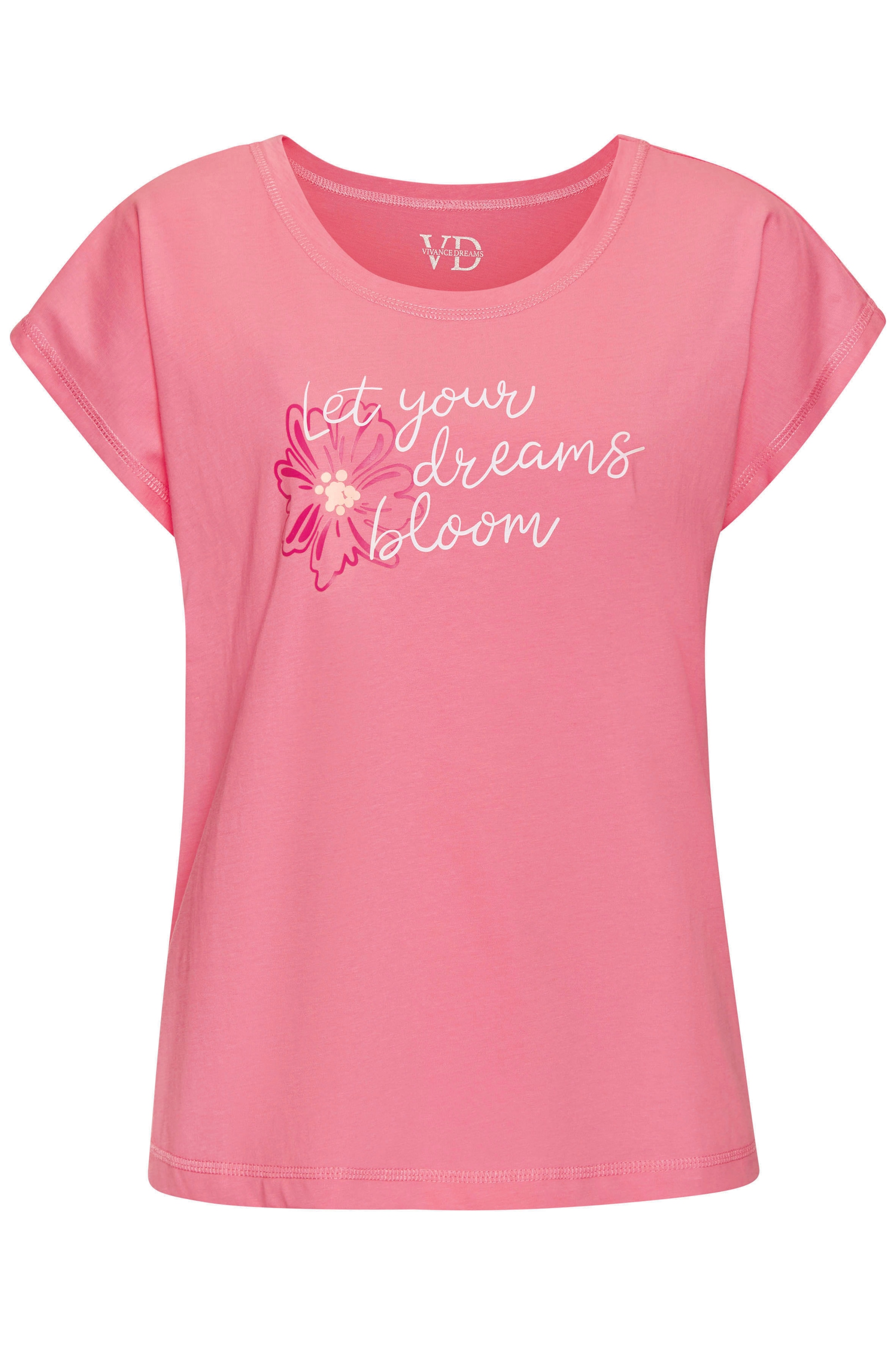 Vivance Dreams Pyjamaoberteil 1-teilig,  mit schönem Frontprint
