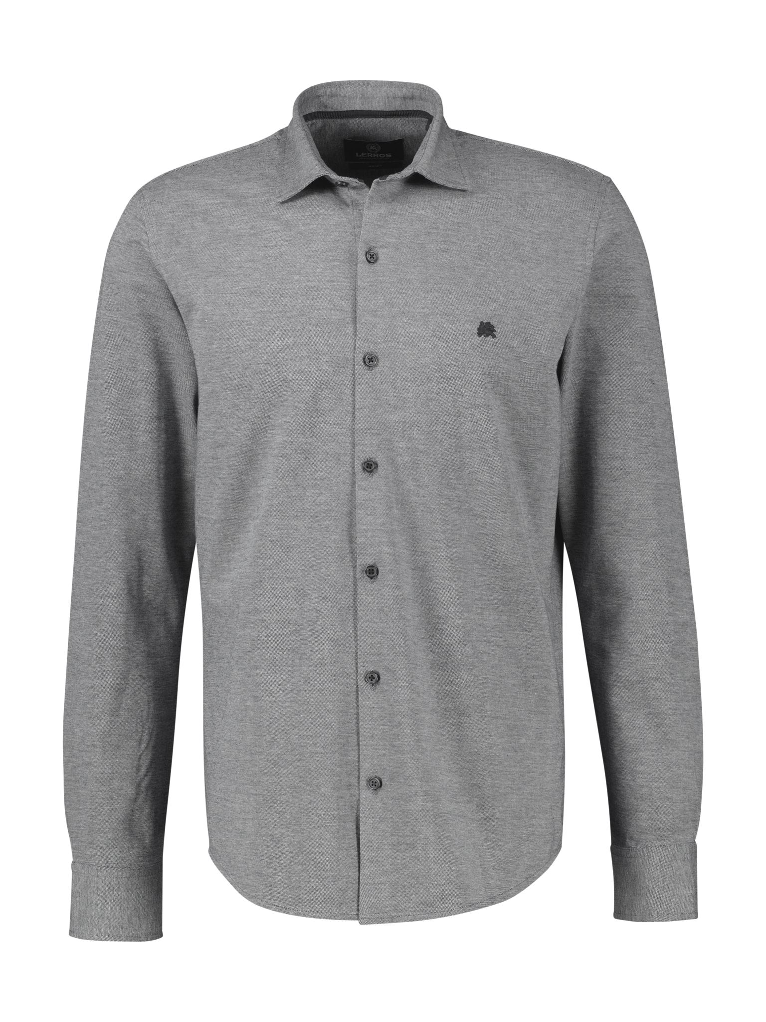 LERROS Langarmhemd mit Logo Stickerei