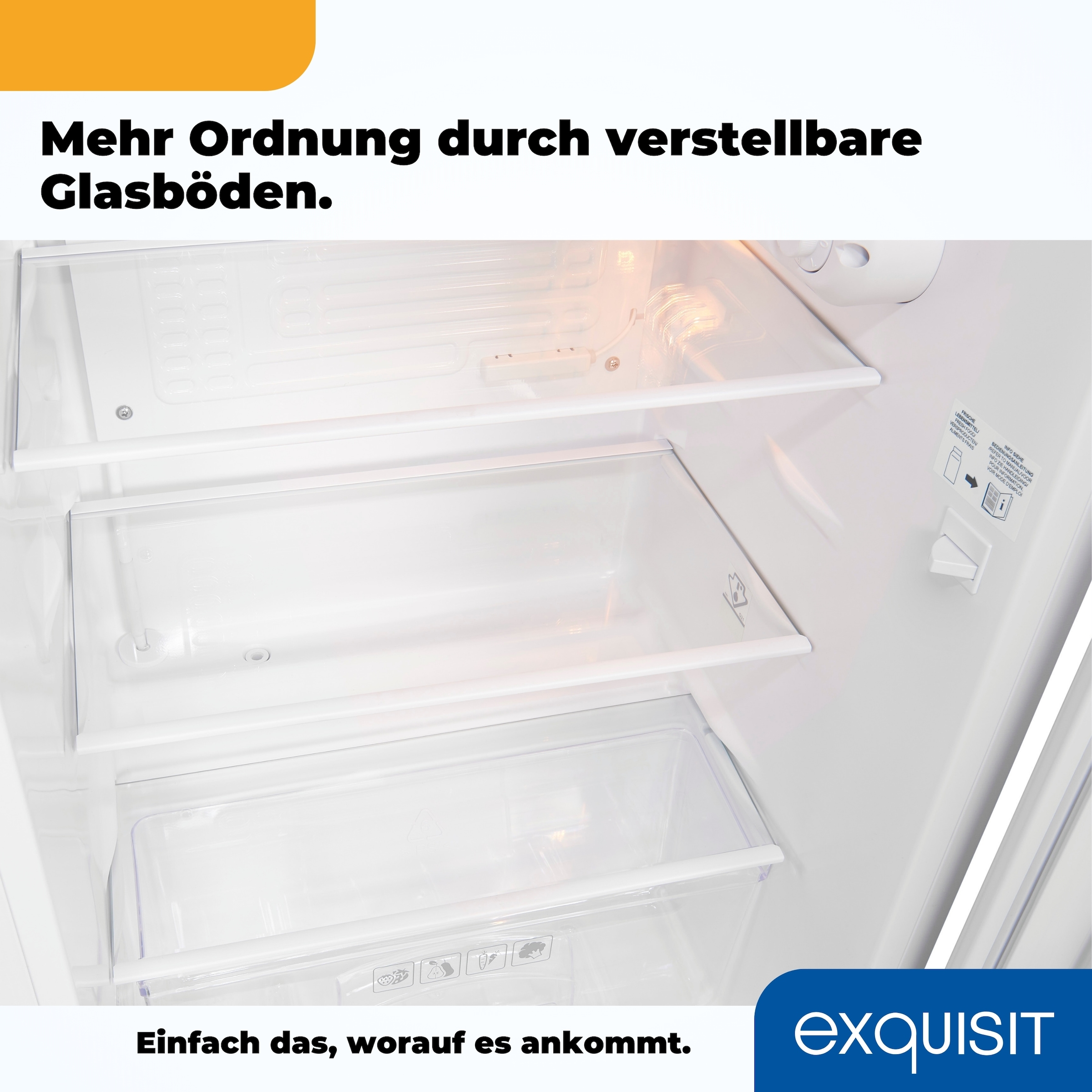 exquisit Vollraumkühlschrank »KS116-V-041E weiss«, 88 L Volumen