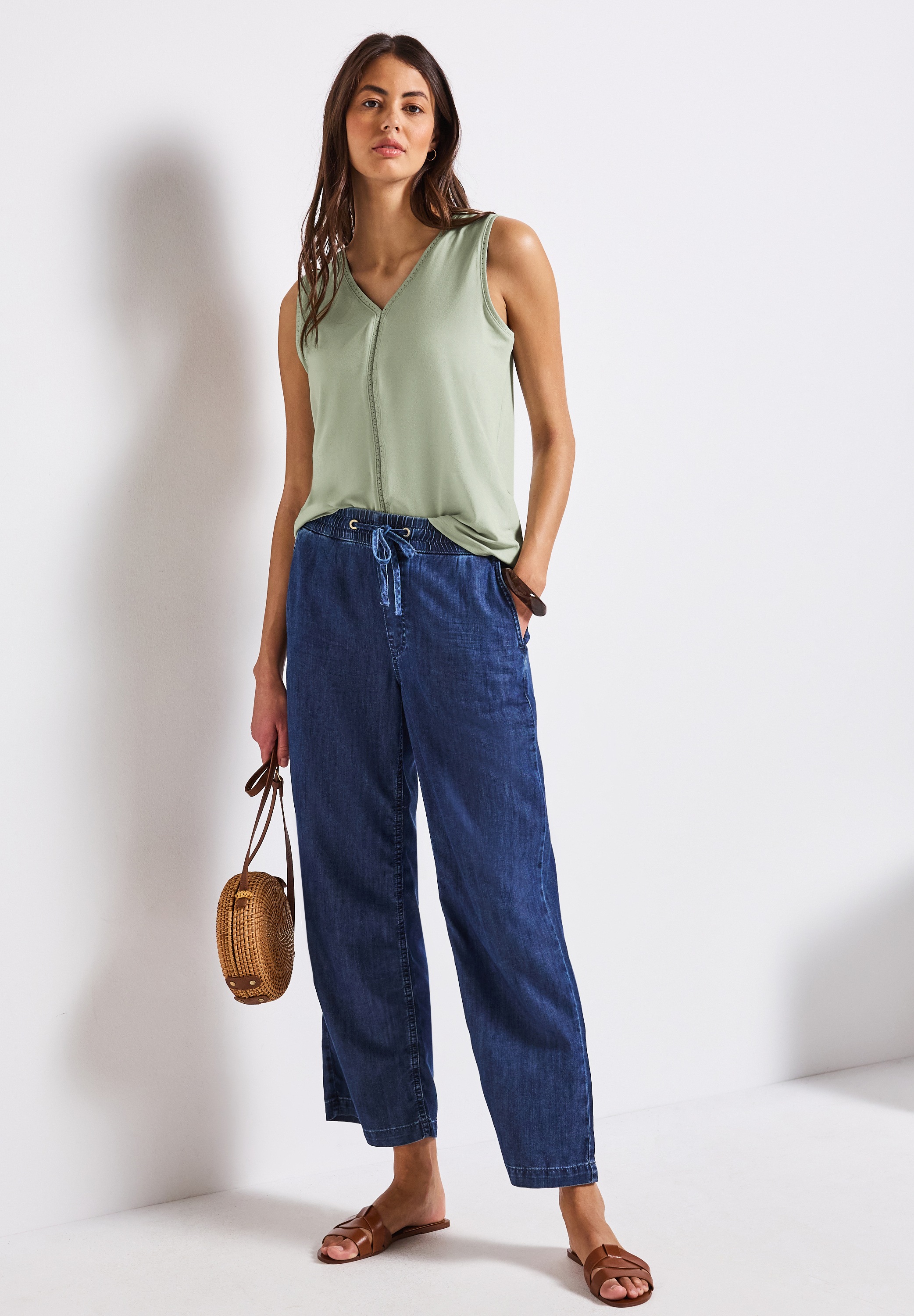 STREET ONE Shirttop mit Häkel Details