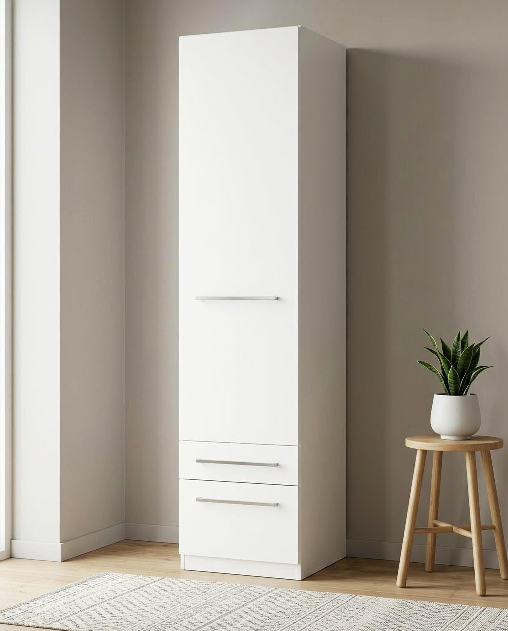 priess Kleiderschrank »Schrank Garderobe Wäscheschrank Barcelona in 5 Breiten« viel Stauraum, geräumige Schubkästen, mit Spiegel, MADE IN GERMANY