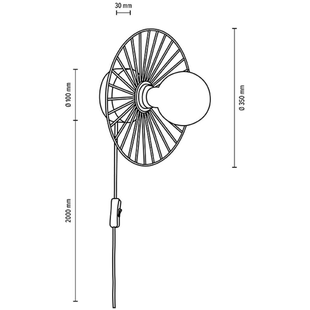 BRITOP LIGHTING Wandleuchte »Antonella«, 1 flammig-flammig