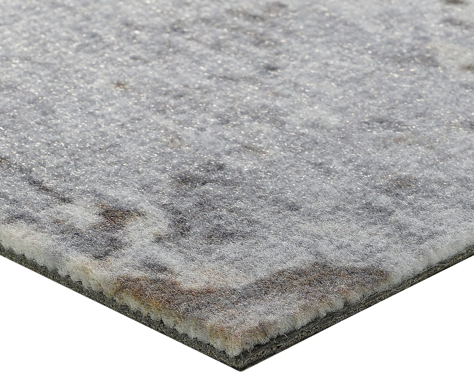 Infloor Teppichfliese 4 selbsthaftend, Stuhlrollen 14 cm, x Stück, rechteckig, 25 »Velour 100 für grau«, m², geeignet Steinoptik Marmor