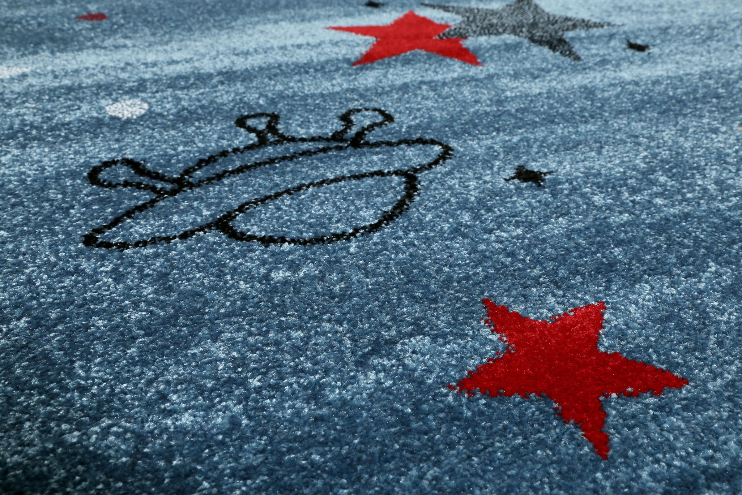 Esprit Kinderteppich »Yoda  ESP-21980« rechteckig 13 mm Höhe Weltall Design, Astronaut, Kurzflor, Kinderzimmer