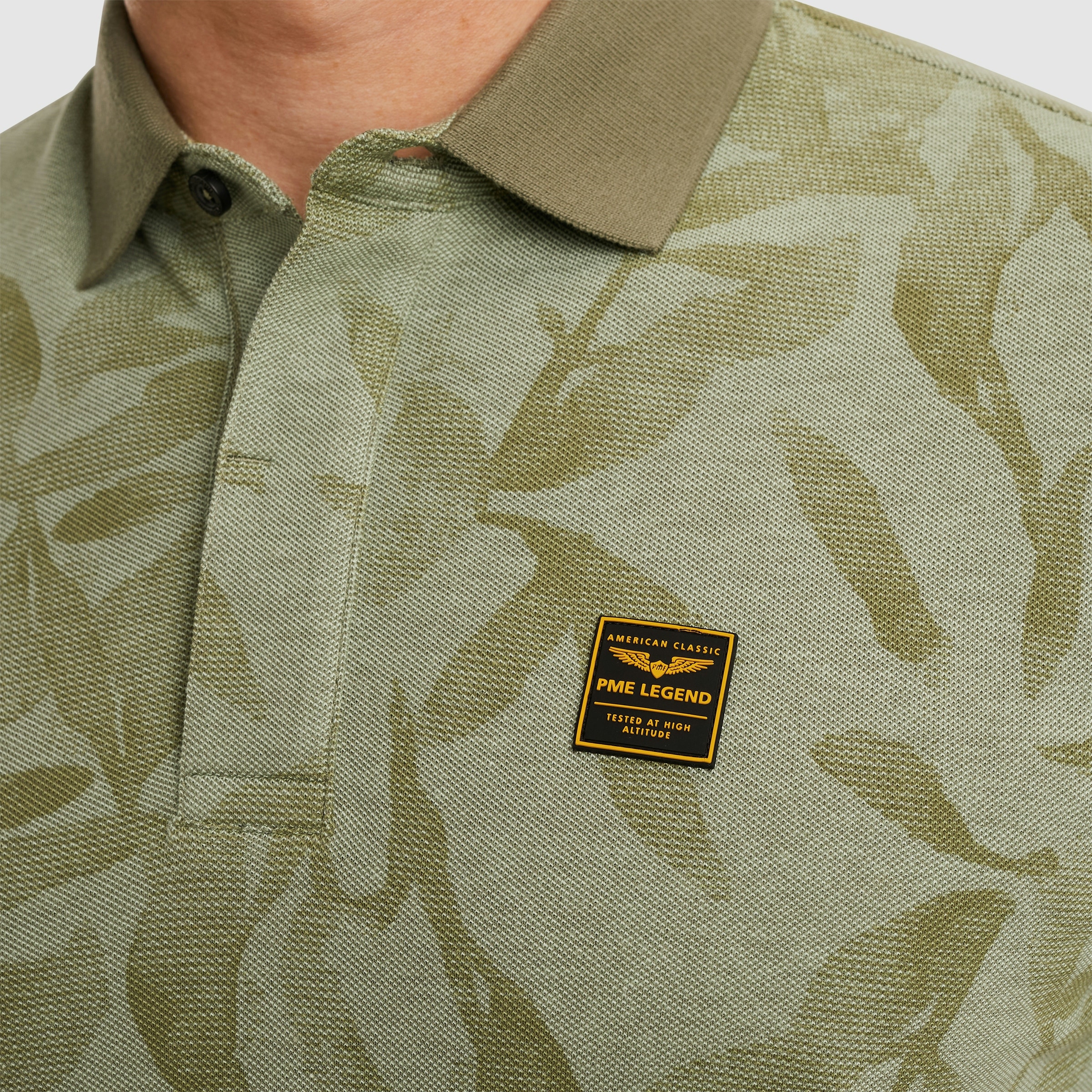 PME LEGEND Poloshirt »Short sleeve polo two tone pique printed«, mit All-Over Print