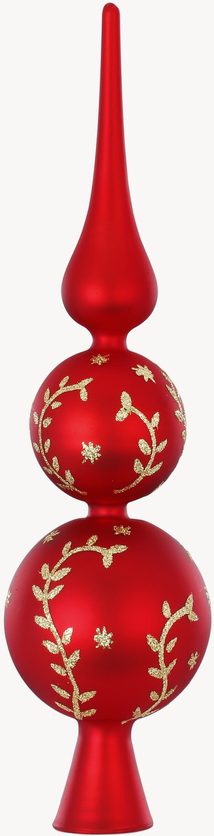 MAGIC by Inge Christbaumspitze »Merry Red, Weihnachtsdeko rot, Christbaumschmuck«, (1 tlg.), hochwertiger Echtglas-Weihnachtsschmuck, Höhe ca. 31 cm