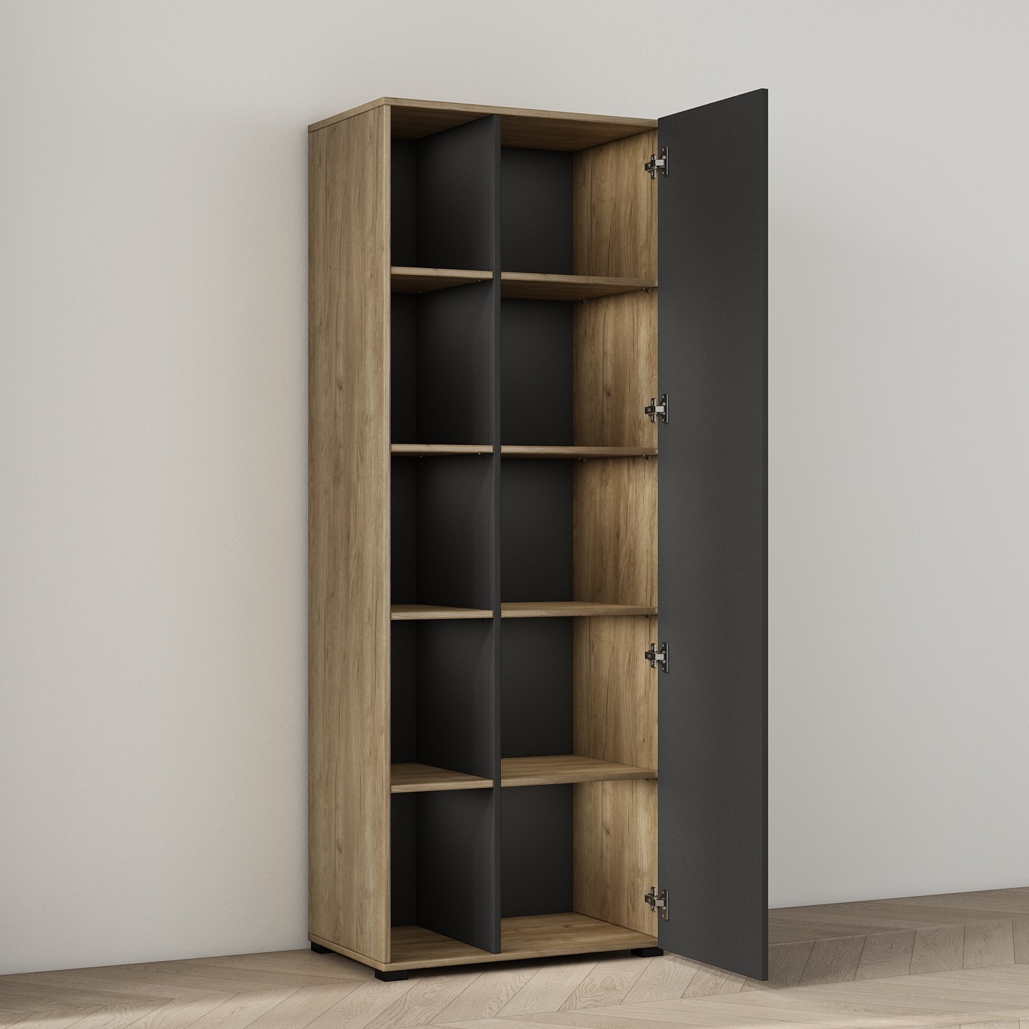 OTTO home Aktenschrank »Moid, moderner Mehrzweckschrank,« Maße: 64,5x41,5x175 cm, 5 Fächer mit viel Stauraum
