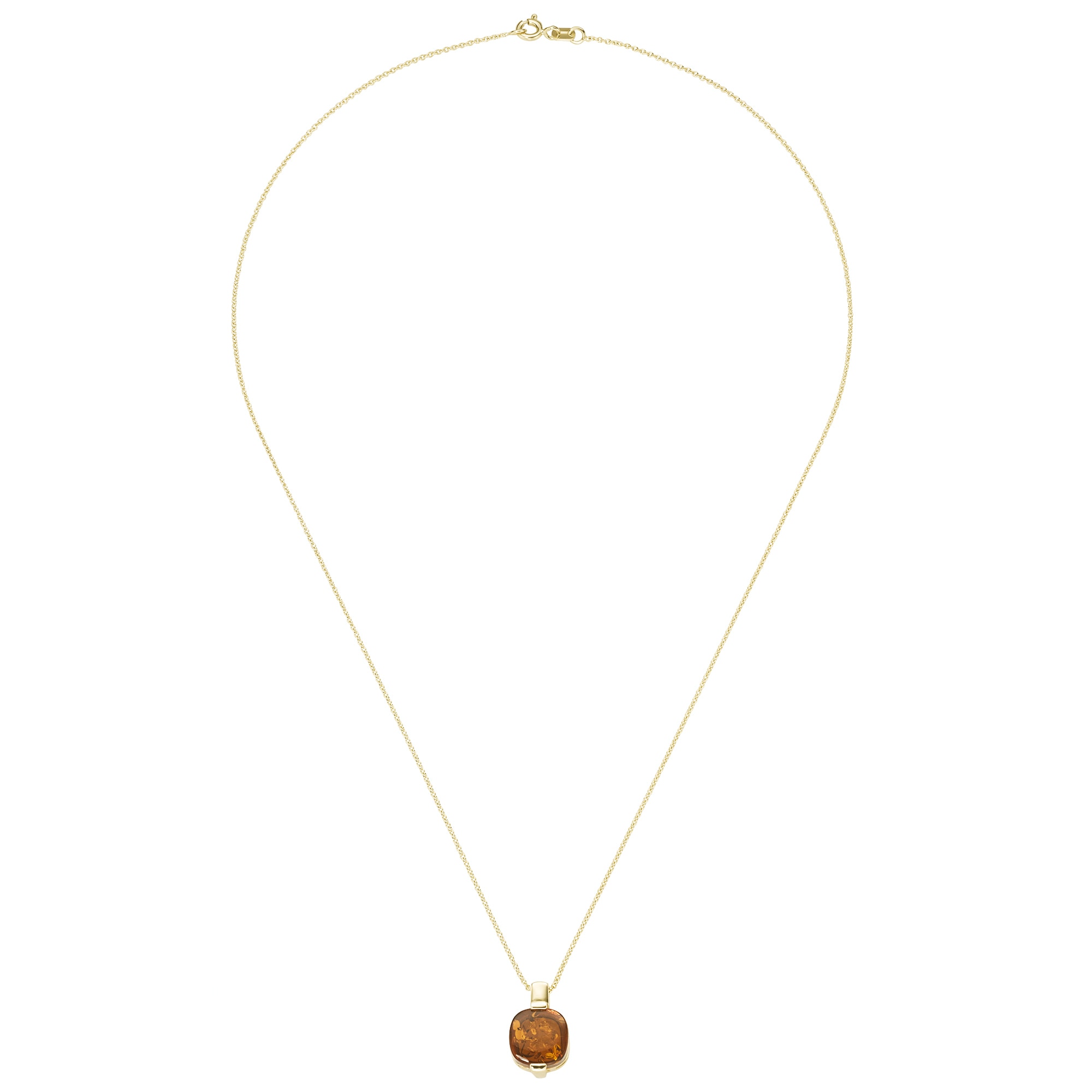 Luigi Merano Kette mit Anhänger »Kette Anhänger mit Bernstein, Gold 375«