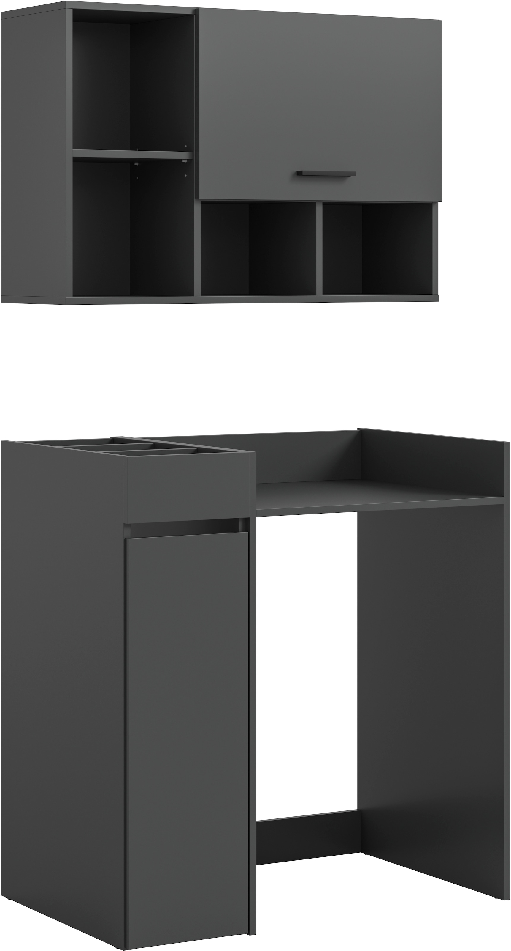 welltime Badmöbel-Set »FALAS,  3-teilig, Hauswirtschaftsraum Set, Breite 95 cm« Set, bestehend aus: Waschmaschinenumbauschrank, Standregal & Hängeschrank, 3 Stk. tlg.