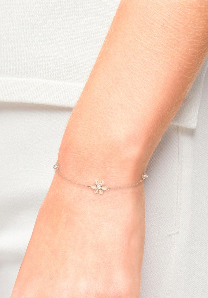 Armband s.Oliver »Flower, 2035513«, (synth.) mit Zirkonia ♕ bei