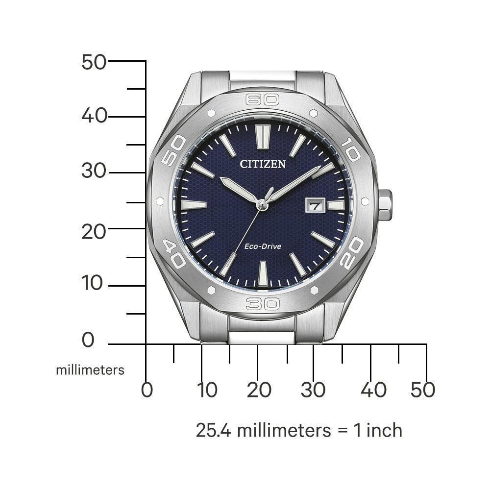 Citizen Solaruhr Armbanduhr, Herrenuhr, Edelstahlarmband, analog, Datum, Eco-Drive