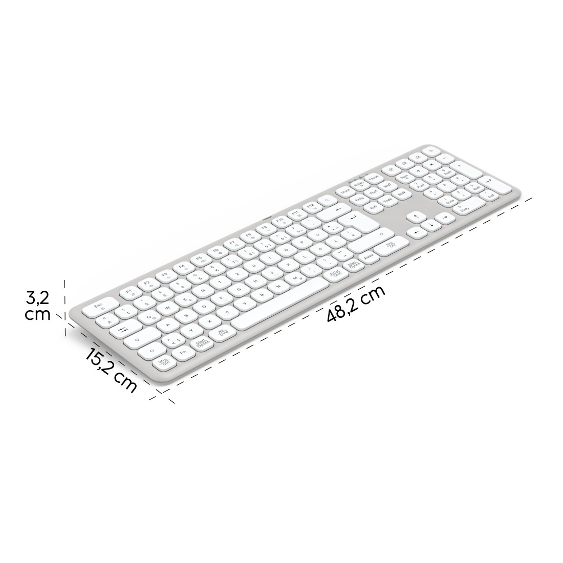 Hama Tastatur »Tastatur WK-550 (kabellos, QWERTZ, Multi-Device)« (ausklappbare Füße)