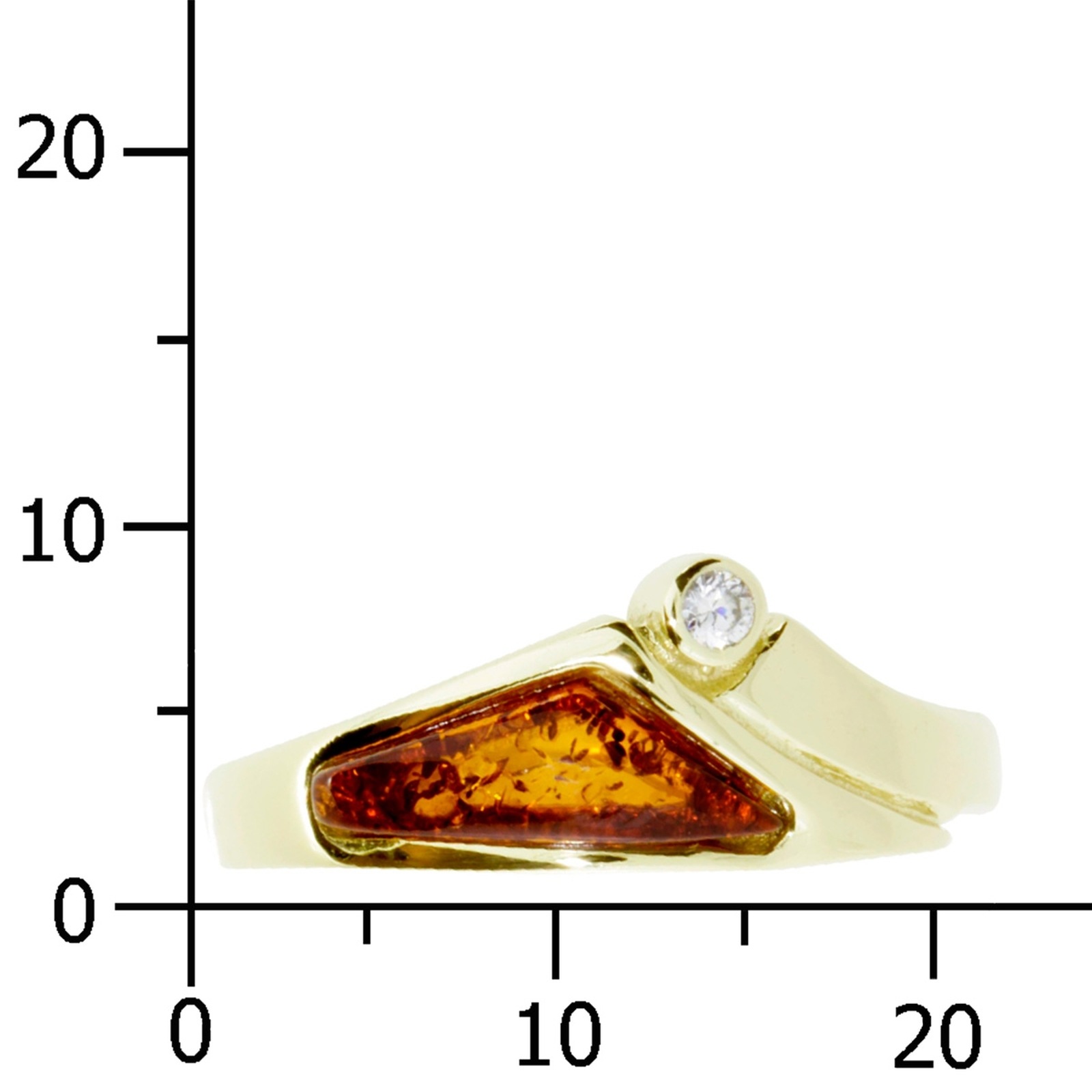 OSTSEE-SCHMUCK Fingerring »- Agneta - Gold 585/000 - Bernstein/Brillant«