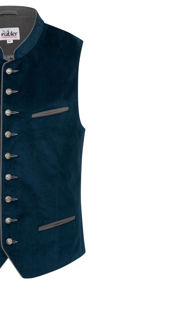 Nübler Trachtenweste »Trachtengilet Kurt« 1 tlg. Blau