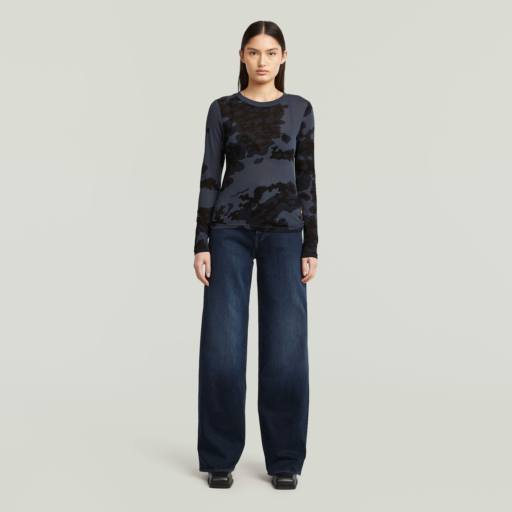 G-STAR Langarmshirt »Aop Slim Wmn«, mit Allover-Print